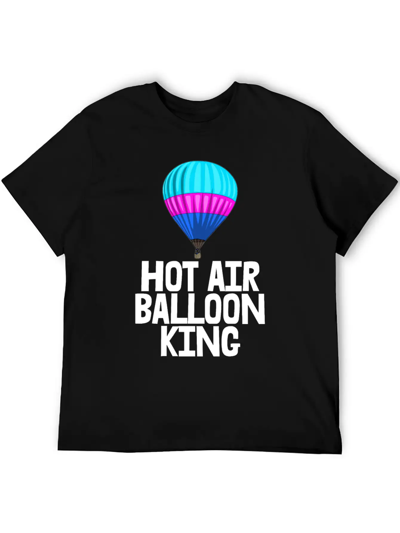 Hot Air Balloon King Unisex Short Sleeve Soft Cotton T-Shirt – Casual Everyday Wear