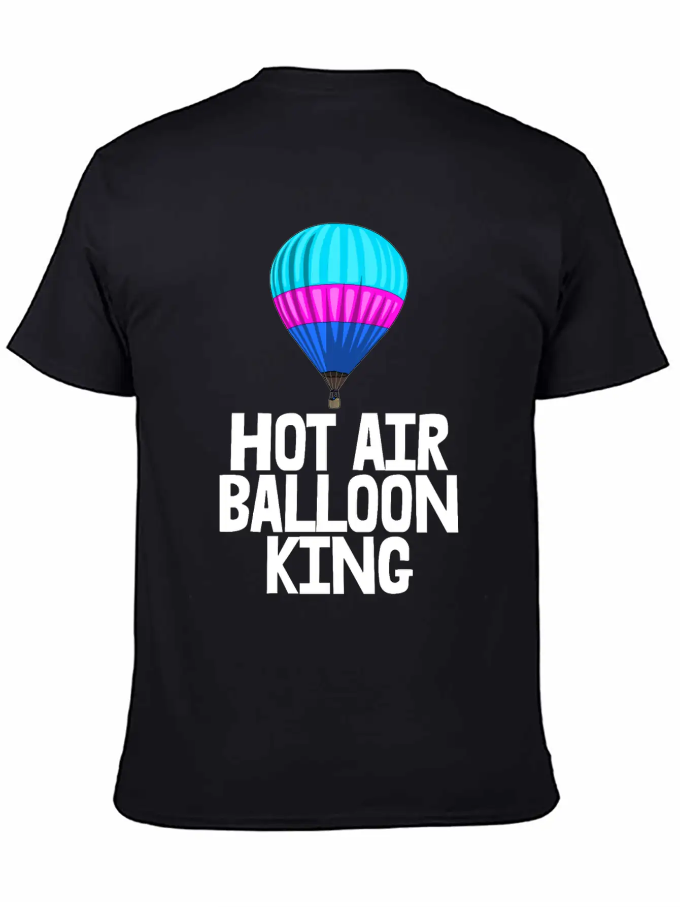 Hot Air Balloon King Unisex Short Sleeve Soft Cotton T-Shirt – Casual Everyday Wear