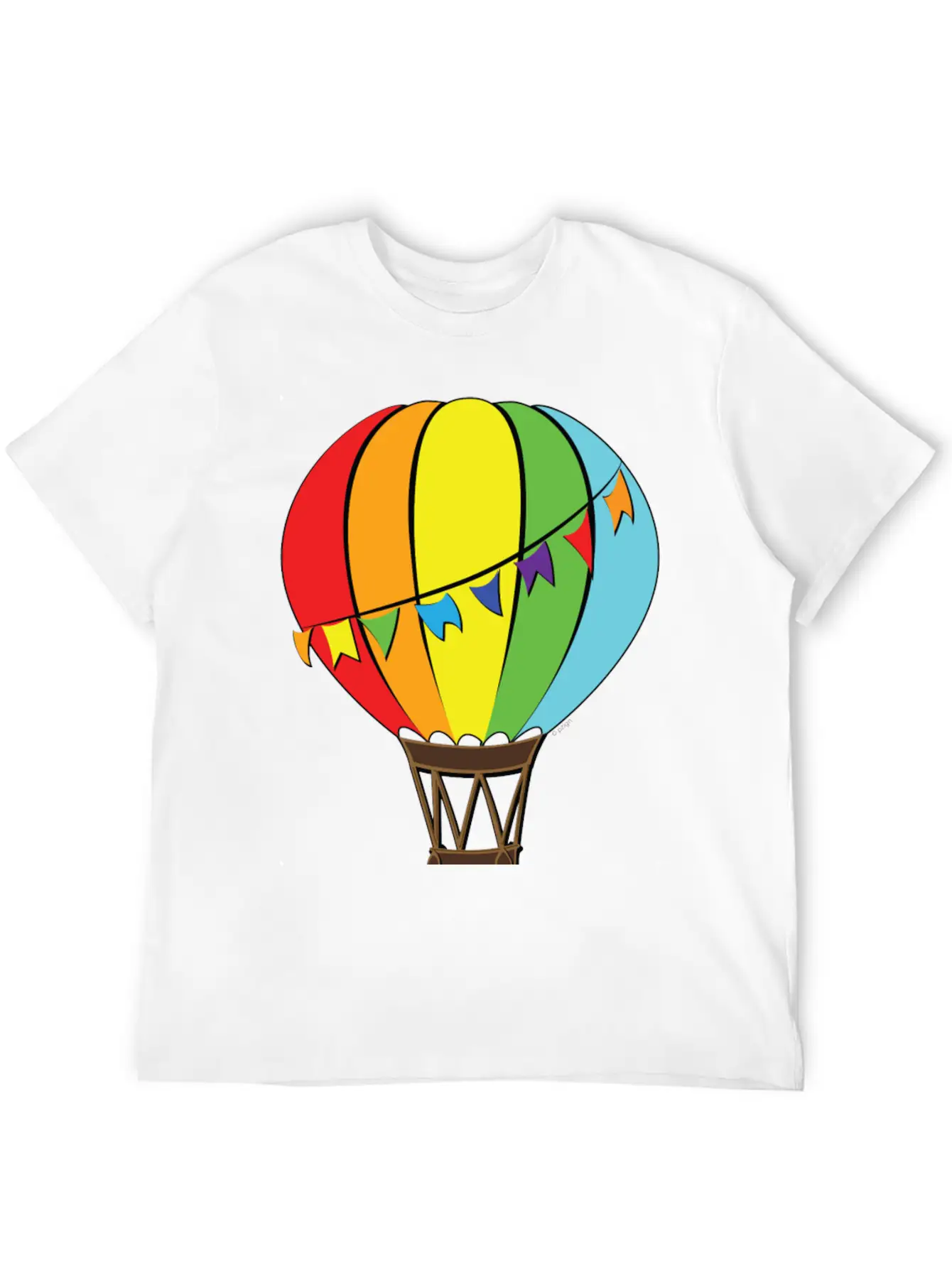 Hot Air Baloon Unisex Short Sleeve Soft Cotton T-Shirt – Casual Everyday Wear