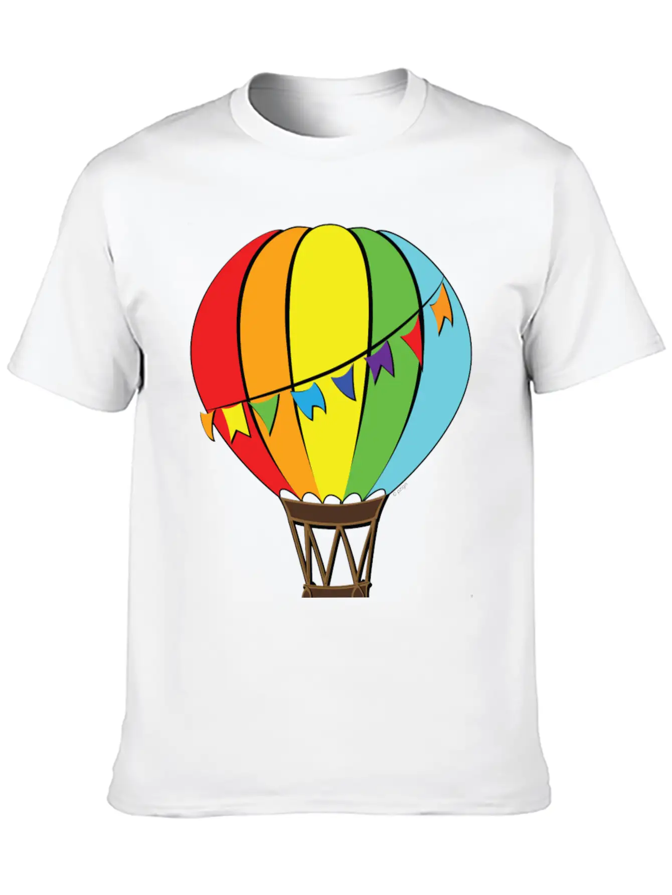 Hot Air Baloon Unisex Short Sleeve Soft Cotton T-Shirt – Casual Everyday Wear