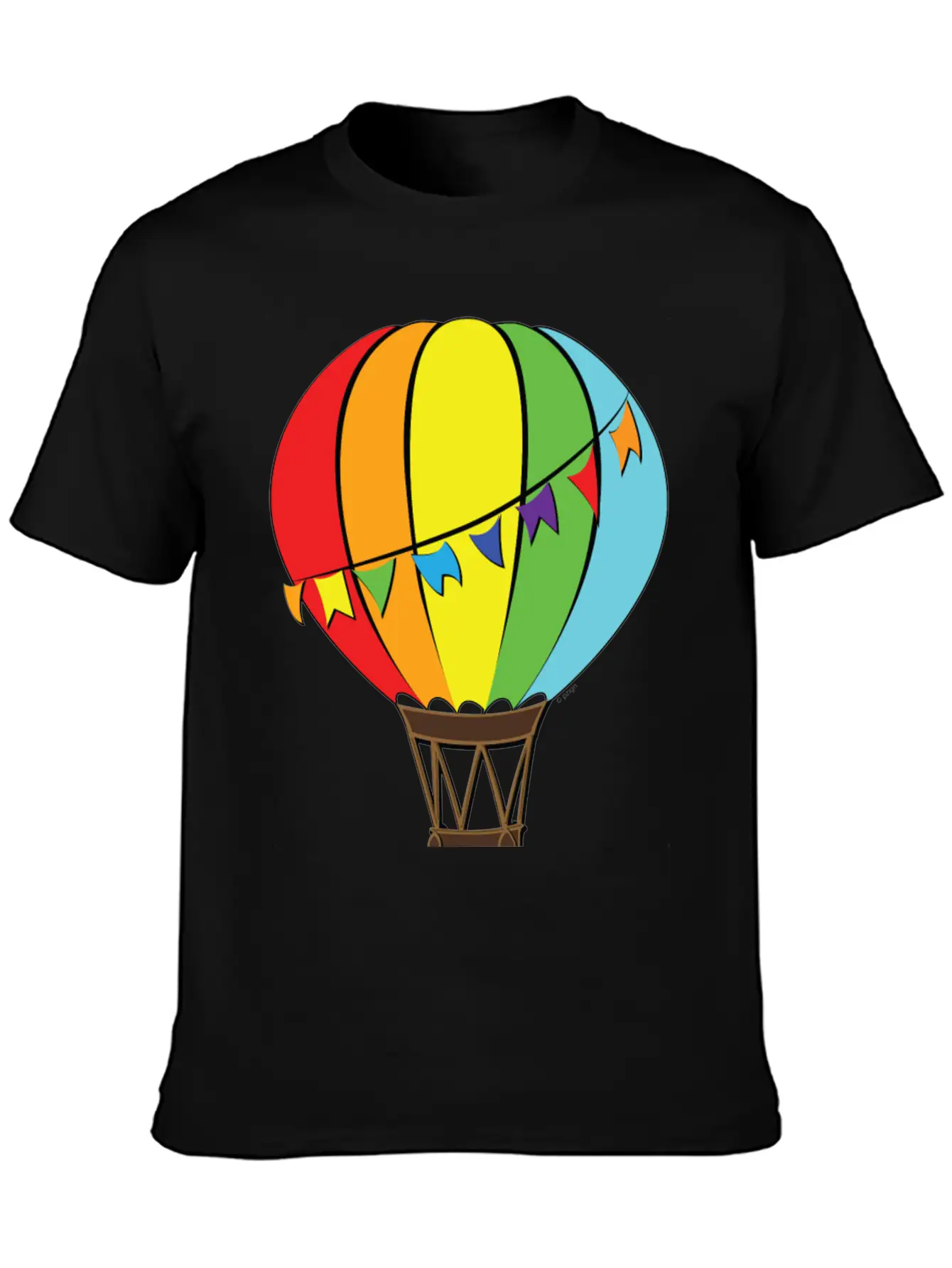 Hot Air Baloon Unisex Short Sleeve Soft Cotton T-Shirt – Casual Everyday Wear