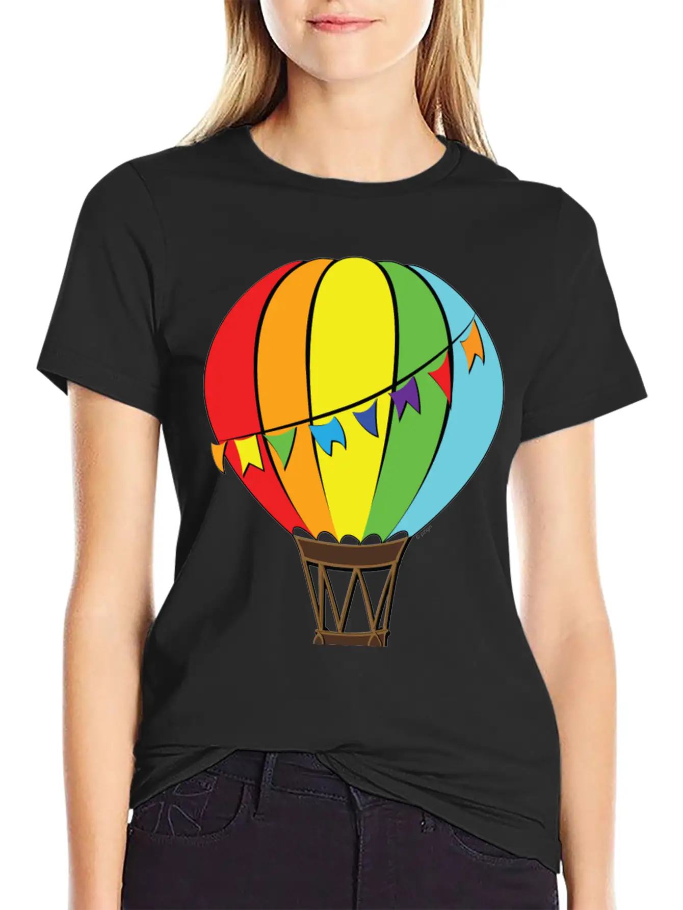 Hot Air Baloon Unisex Short Sleeve Soft Cotton T-Shirt – Casual Everyday Wear