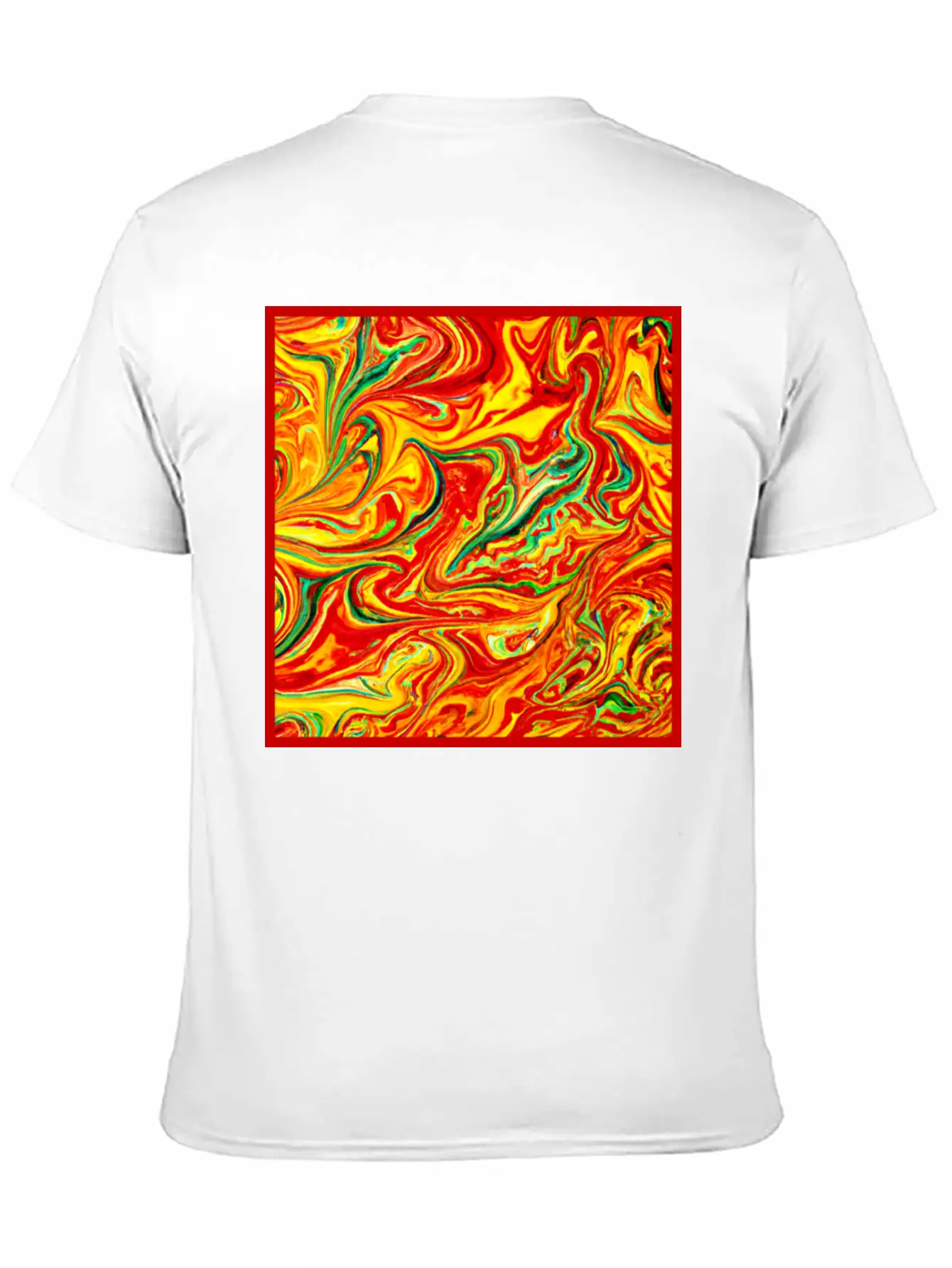 Hot Colors Patterns Painting Comfortable Minimalist Graphic Tee – Summer Style Essential