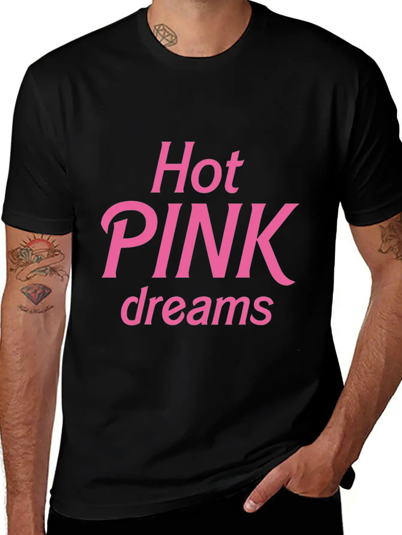 Hot Pink Dreams Comfortable Minimalist Graphic Tee – Summer Style Essential