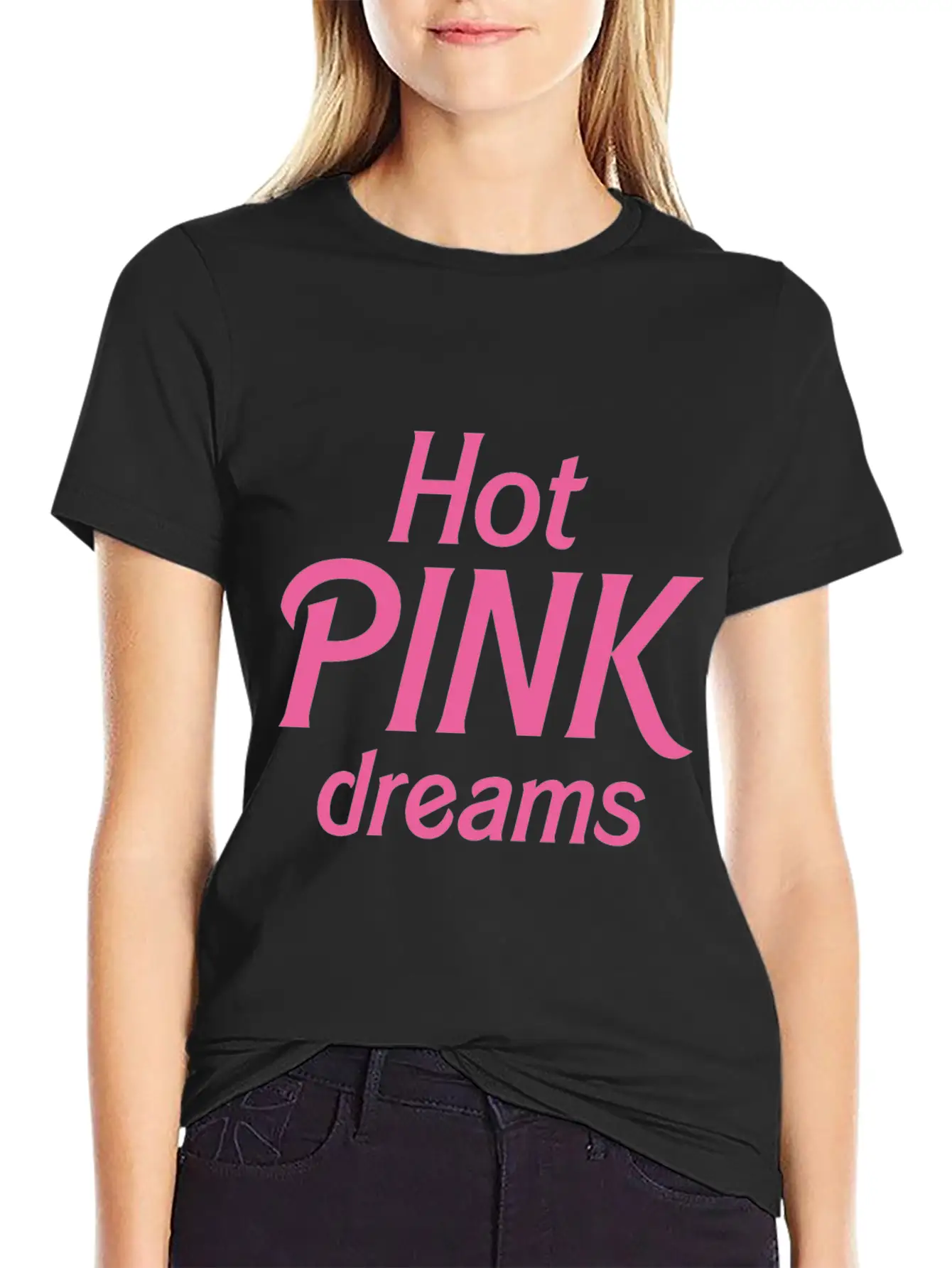 Hot Pink Dreams Comfortable Minimalist Graphic Tee – Summer Style Essential