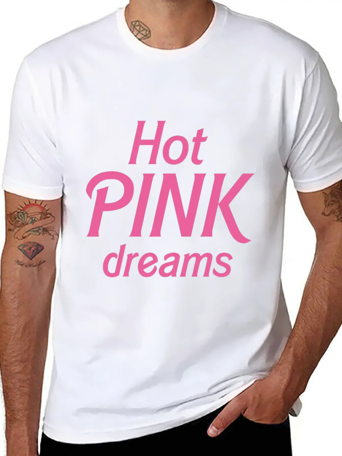 Hot Pink Dreams Comfortable Minimalist Graphic Tee – Summer Style Essential