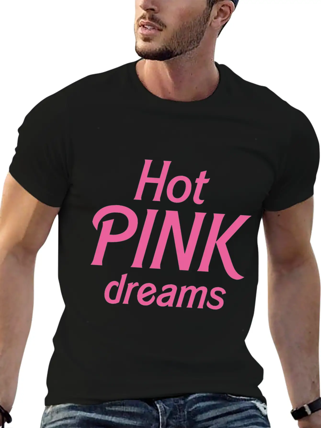 Hot Pink Dreams Comfortable Minimalist Graphic Tee – Summer Style Essential