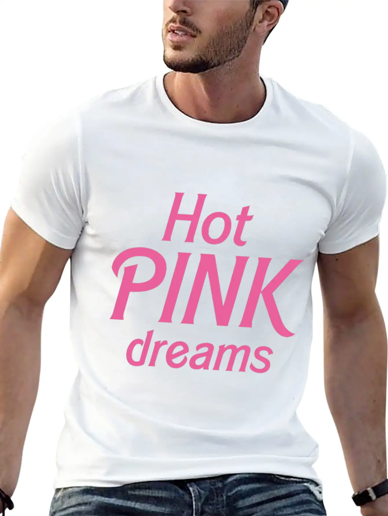 Hot Pink Dreams Comfortable Minimalist Graphic Tee – Summer Style Essential
