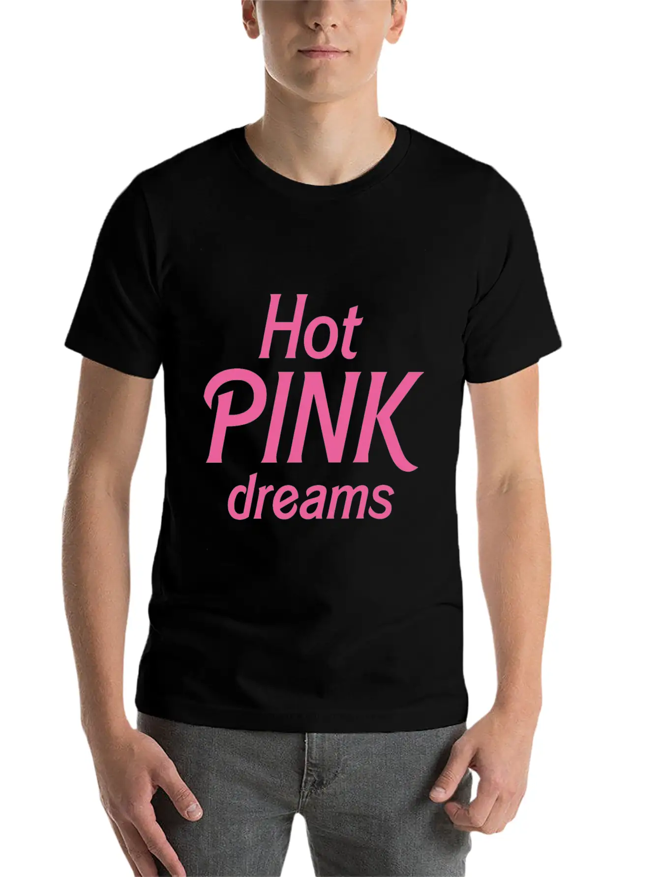 Hot Pink Dreams Comfortable Minimalist Graphic Tee – Summer Style Essential