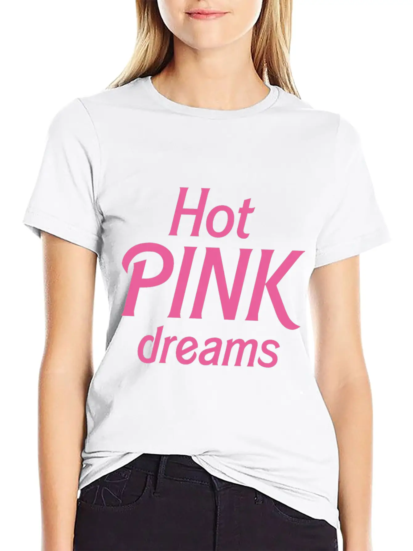 Hot Pink Dreams Comfortable Minimalist Graphic Tee – Summer Style Essential