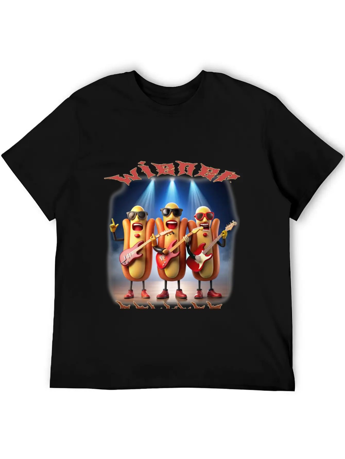 Hotdog Rock Band Stylish Everyday T-Shirt – Unisex Basic Cotton Tee