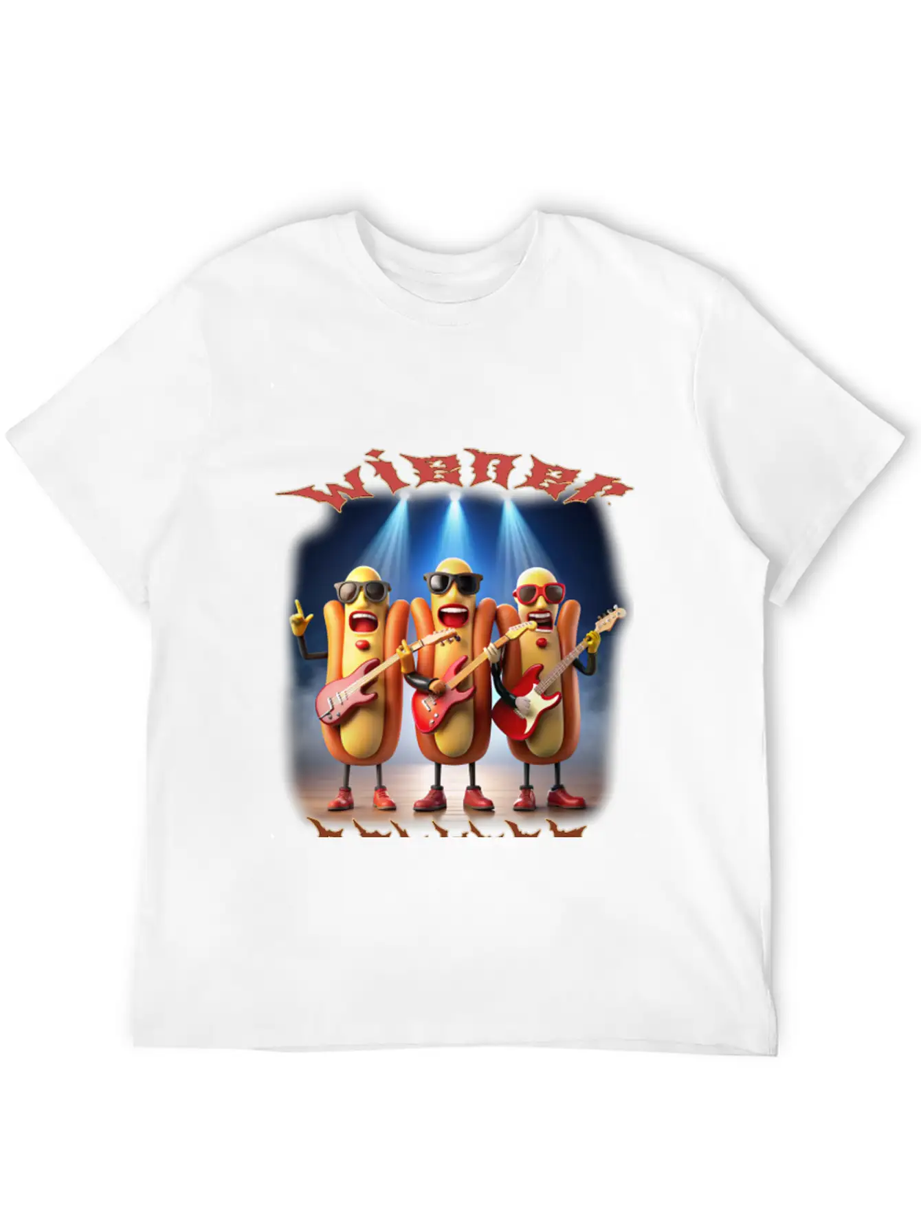Hotdog Rock Band Stylish Everyday T-Shirt – Unisex Basic Cotton Tee