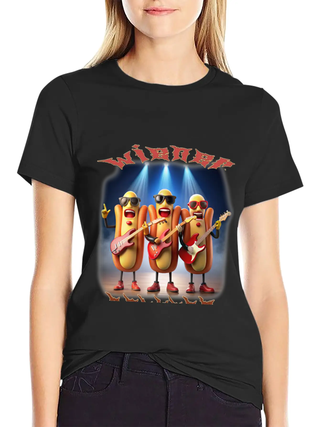 Hotdog Rock Band Stylish Everyday T-Shirt – Unisex Basic Cotton Tee