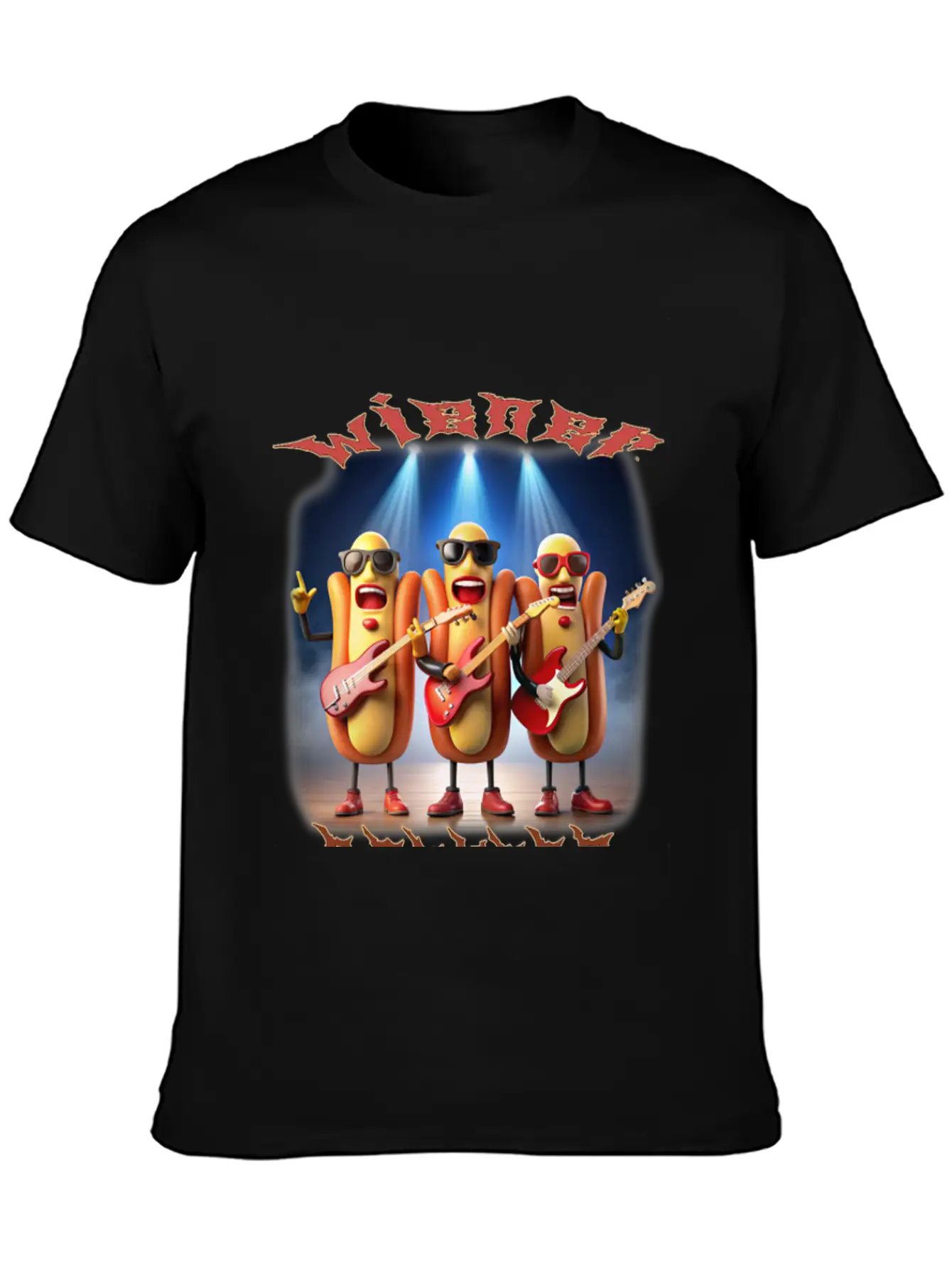 Hotdog Rock Band Stylish Everyday T-Shirt – Unisex Basic Cotton Tee