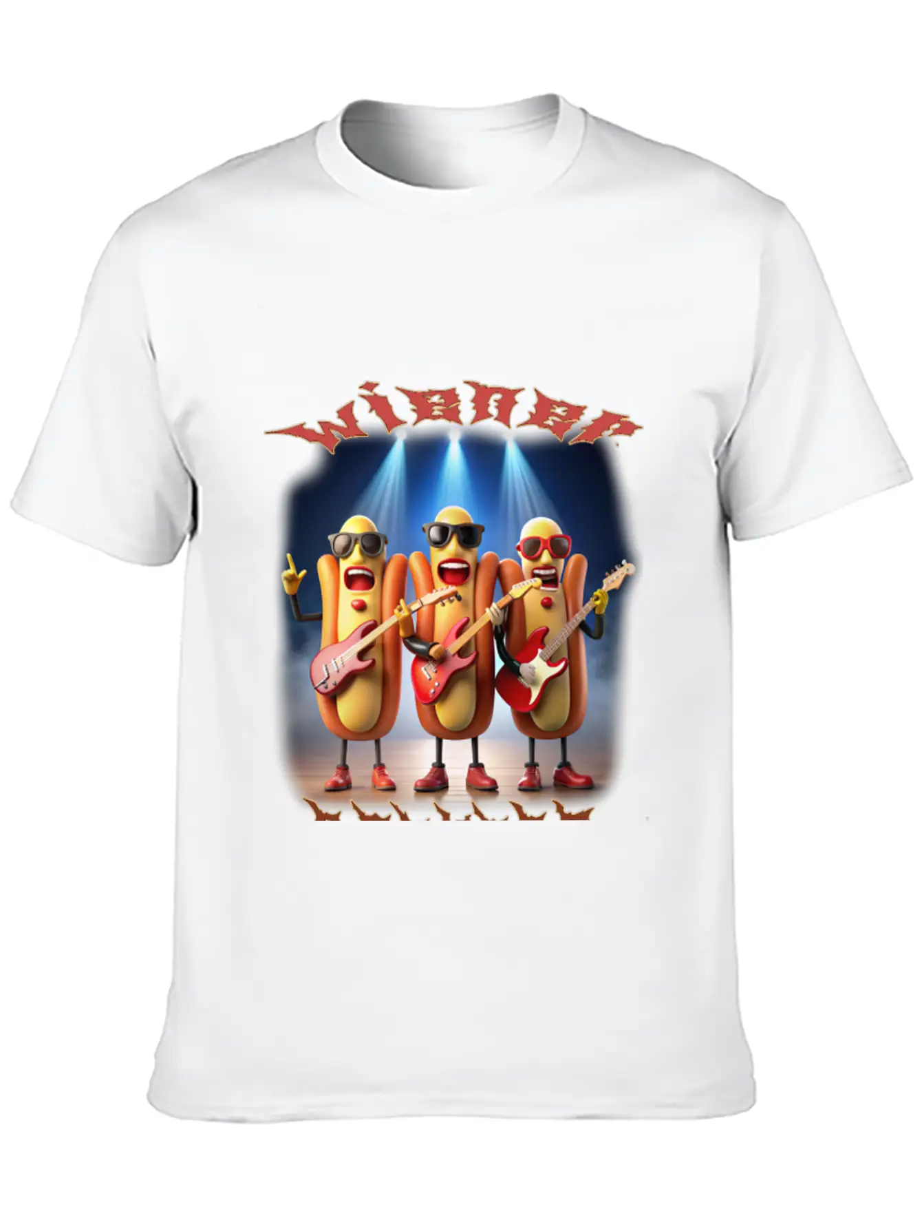 Hotdog Rock Band Stylish Everyday T-Shirt – Unisex Basic Cotton Tee