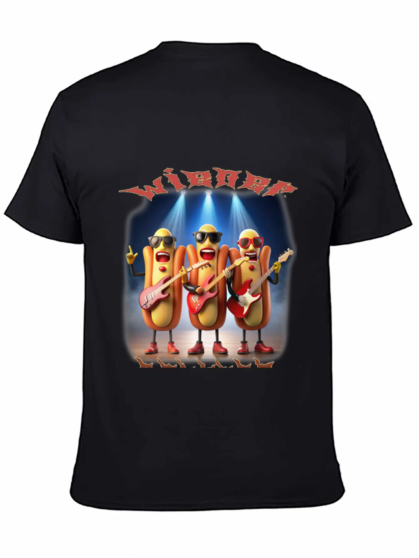 Hotdog Rock Band Stylish Everyday T-Shirt – Unisex Basic Cotton Tee