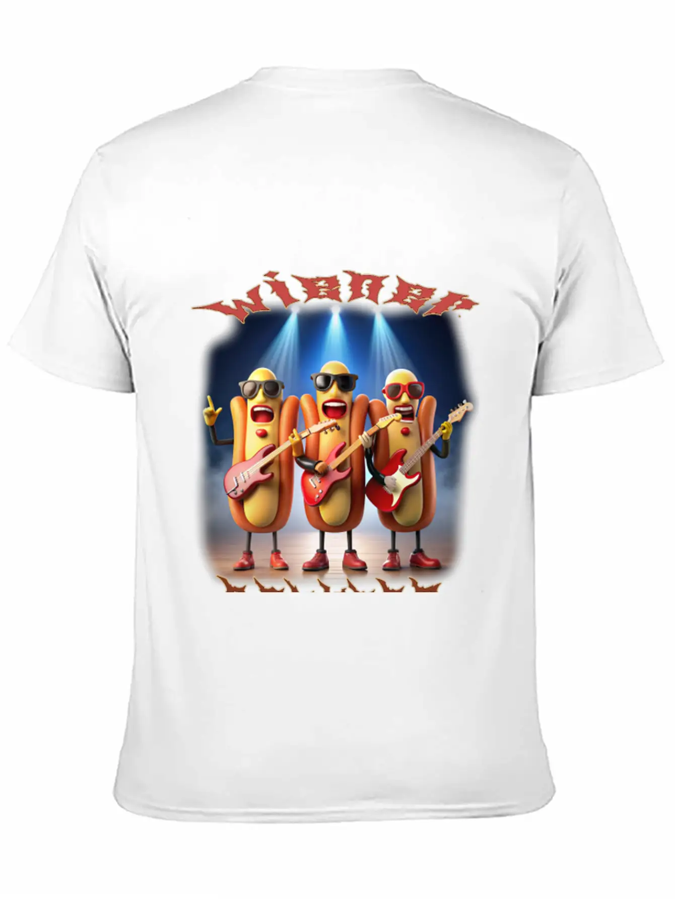 Hotdog Rock Band Stylish Everyday T-Shirt – Unisex Basic Cotton Tee