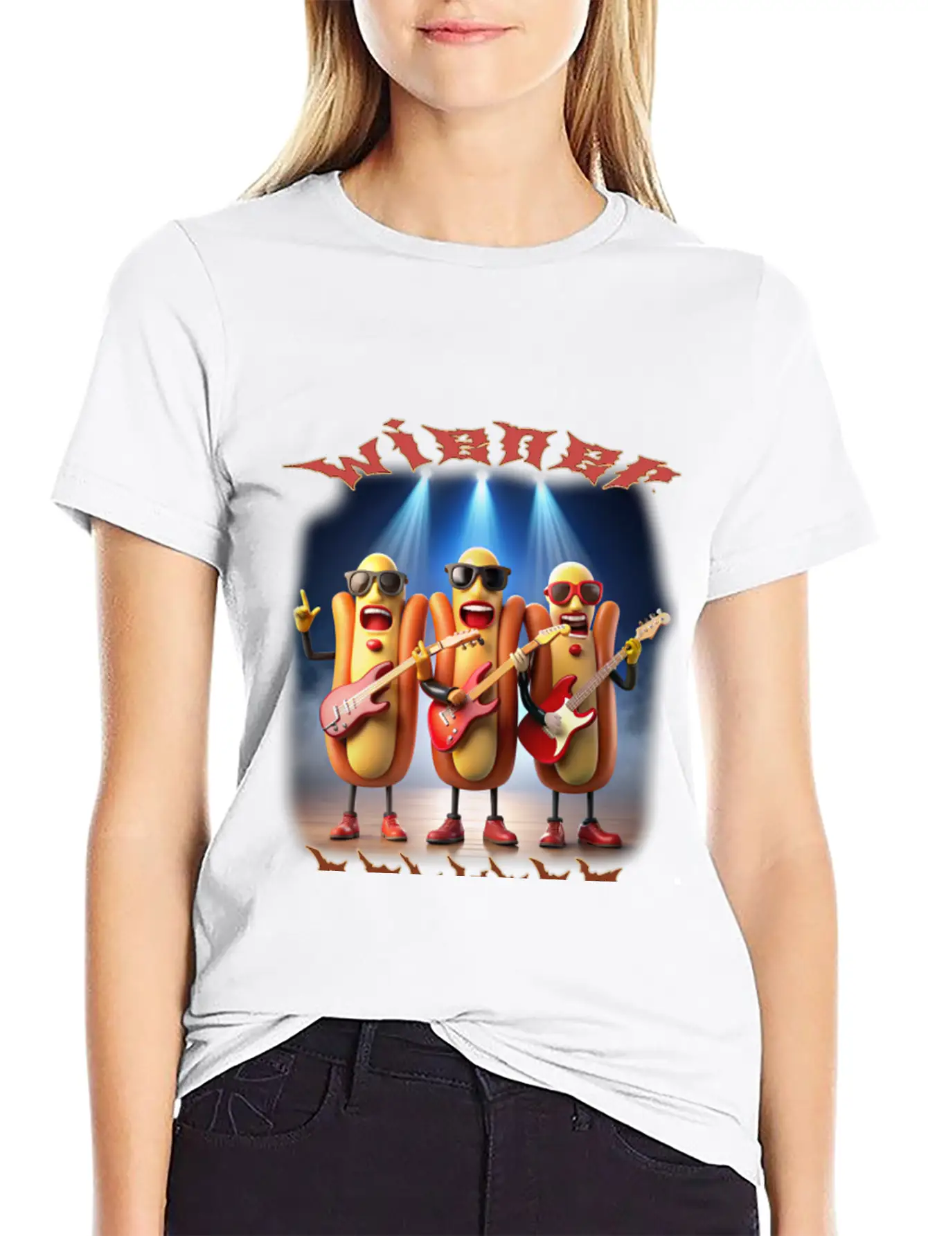 Hotdog Rock Band Stylish Everyday T-Shirt – Unisex Basic Cotton Tee