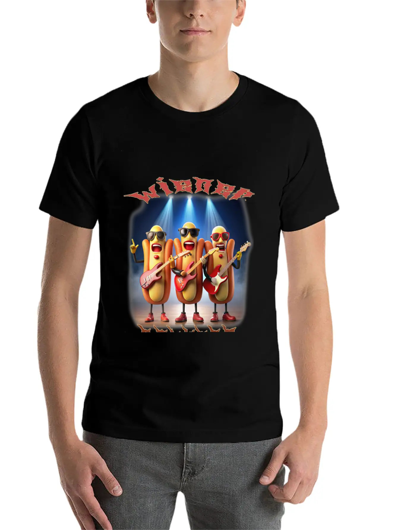 Hotdog Rock Band Stylish Everyday T-Shirt – Unisex Basic Cotton Tee