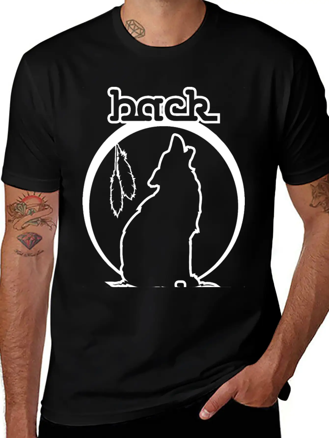 Howling Wolf - Wolf Howls At The Moon - Animal Stylish Everyday T-Shirt – Unisex Basic Cotton Tee