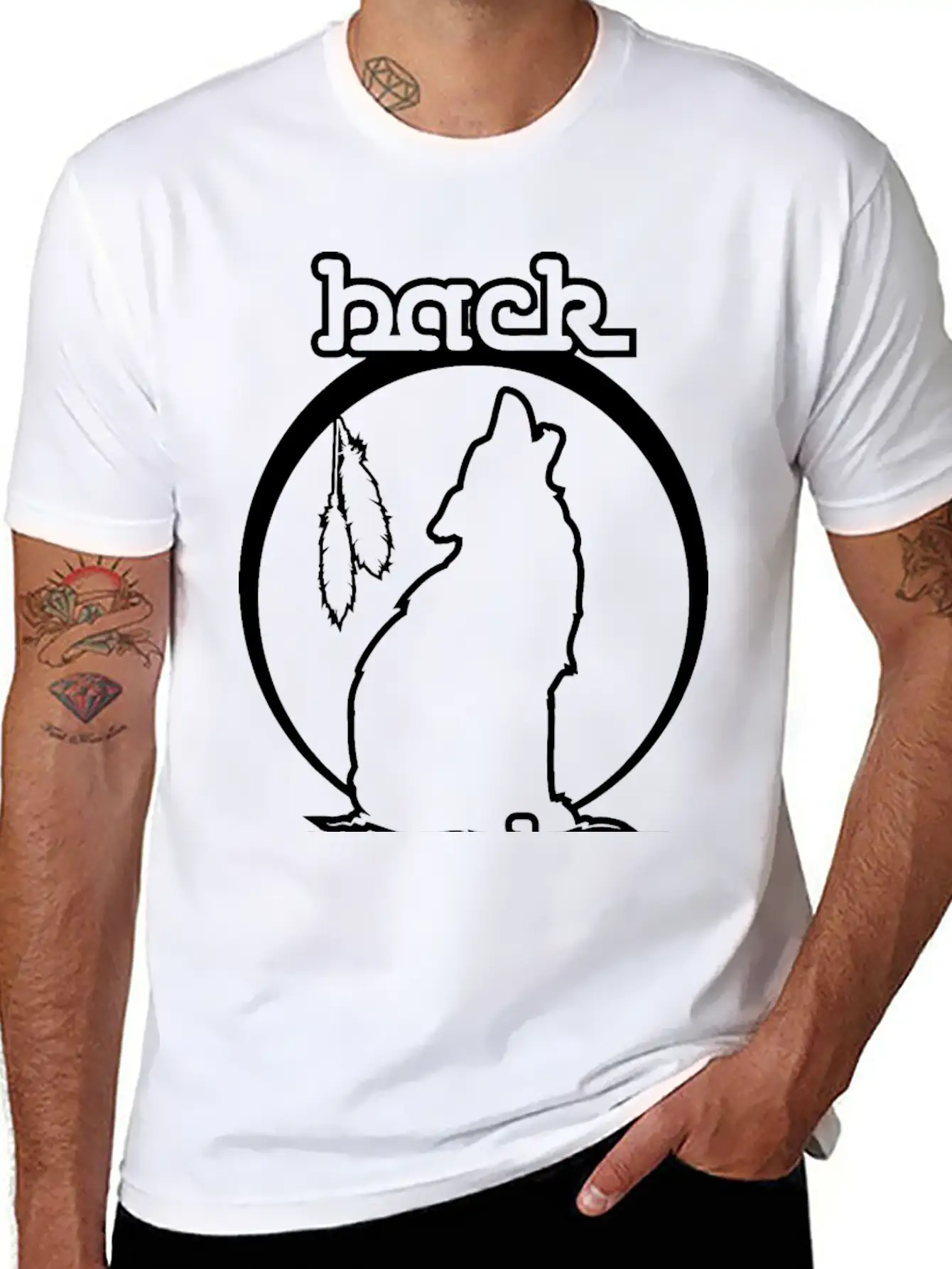 Howling Wolf - Wolf Howls At The Moon - Animal Stylish Everyday T-Shirt – Unisex Basic Cotton Tee