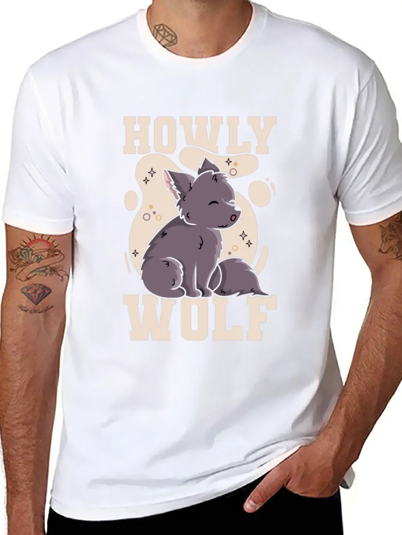 Howly Wolf Quote For A Wolf Expert Unisex Short Sleeve Soft Cotton T-Shirt – Casual Everyday Wear