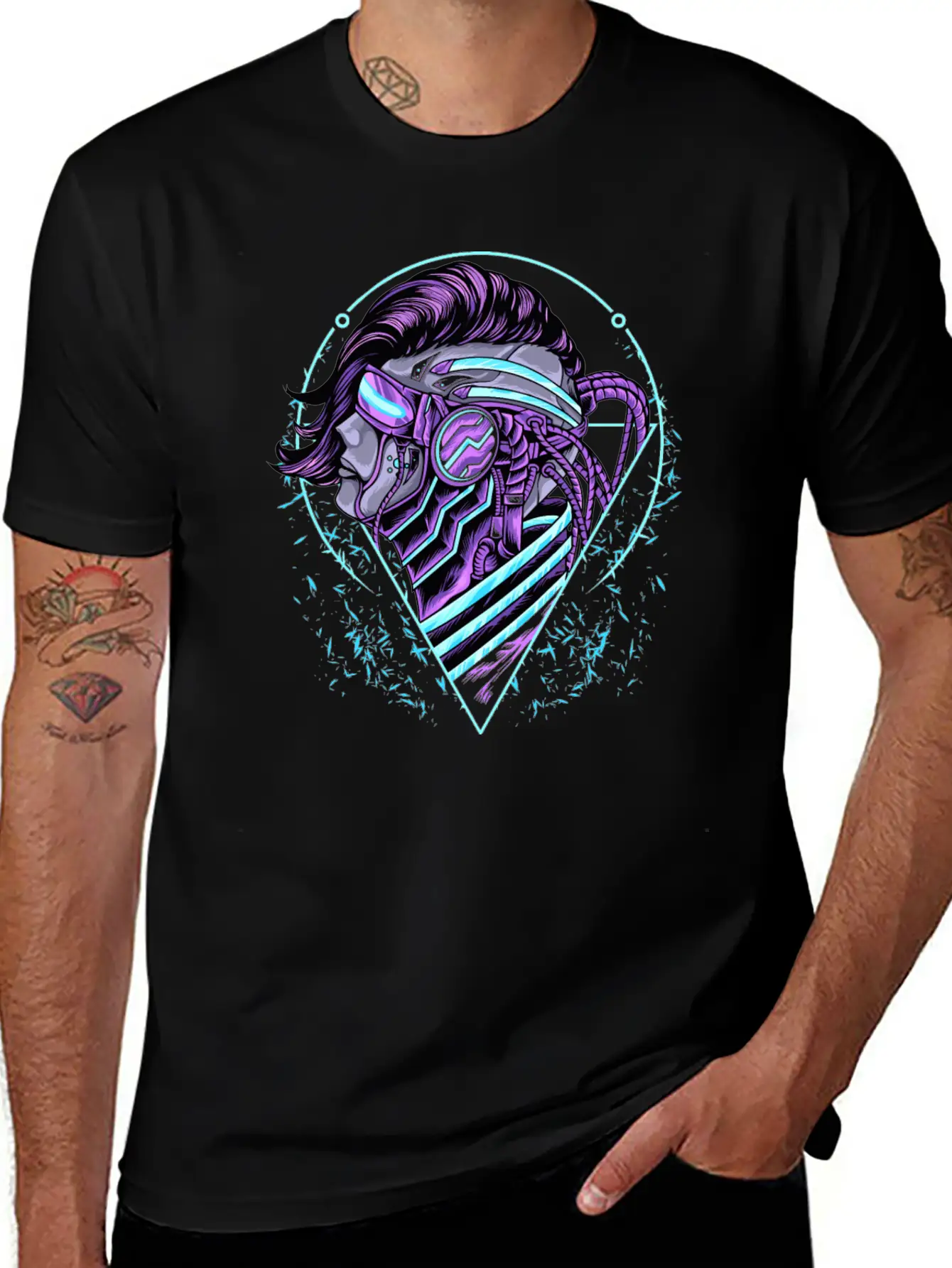 Human Cyberpunk Unisex Short Sleeve Soft Cotton T-Shirt – Casual Everyday Wear