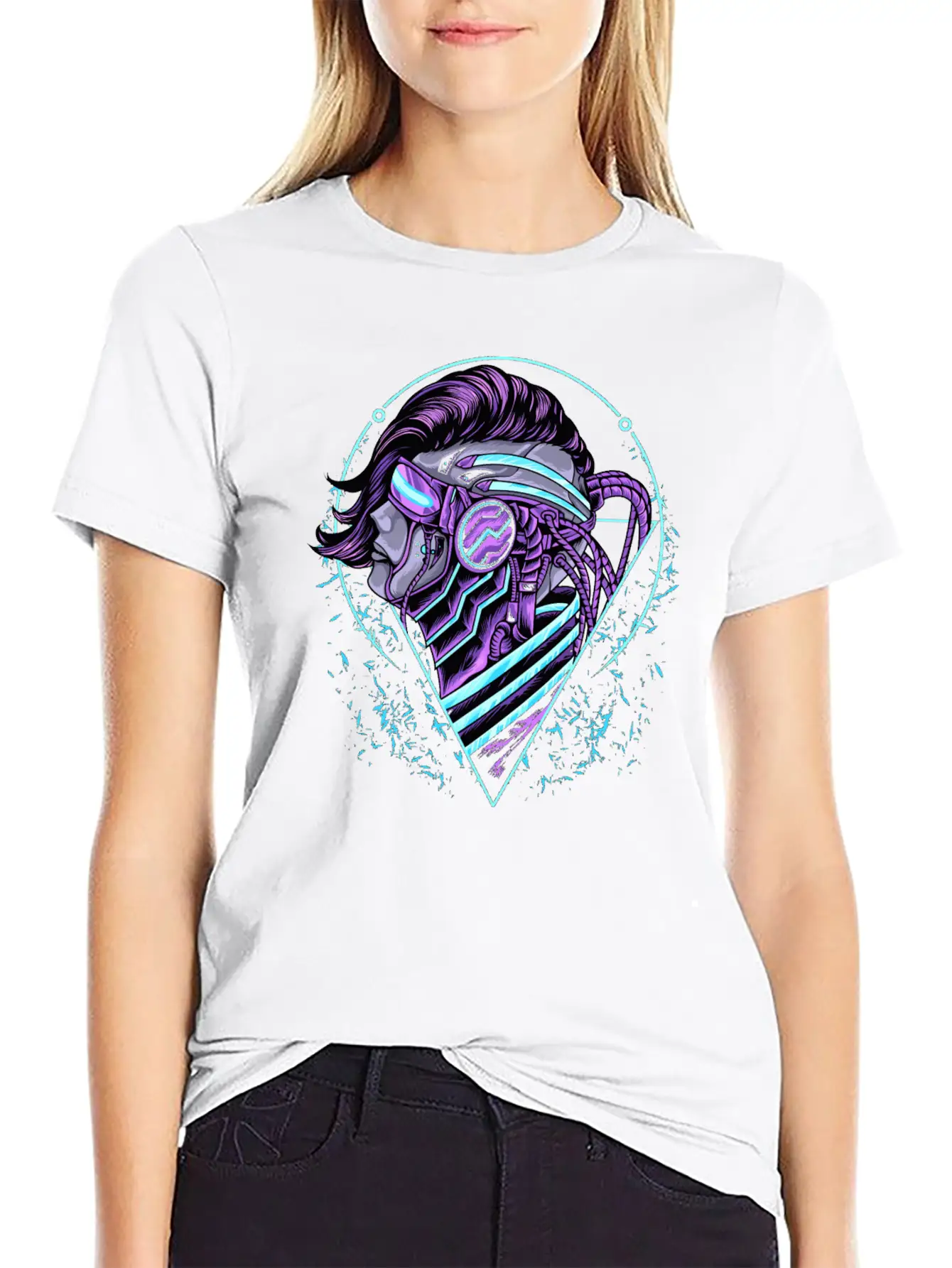 Human Cyberpunk Unisex Short Sleeve Soft Cotton T-Shirt – Casual Everyday Wear