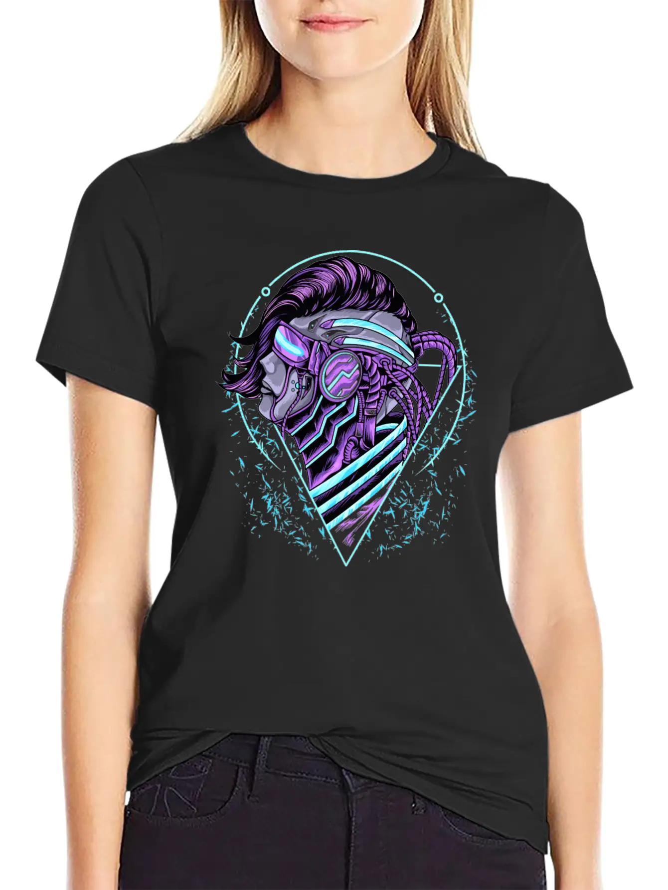 Human Cyberpunk Unisex Short Sleeve Soft Cotton T-Shirt – Casual Everyday Wear