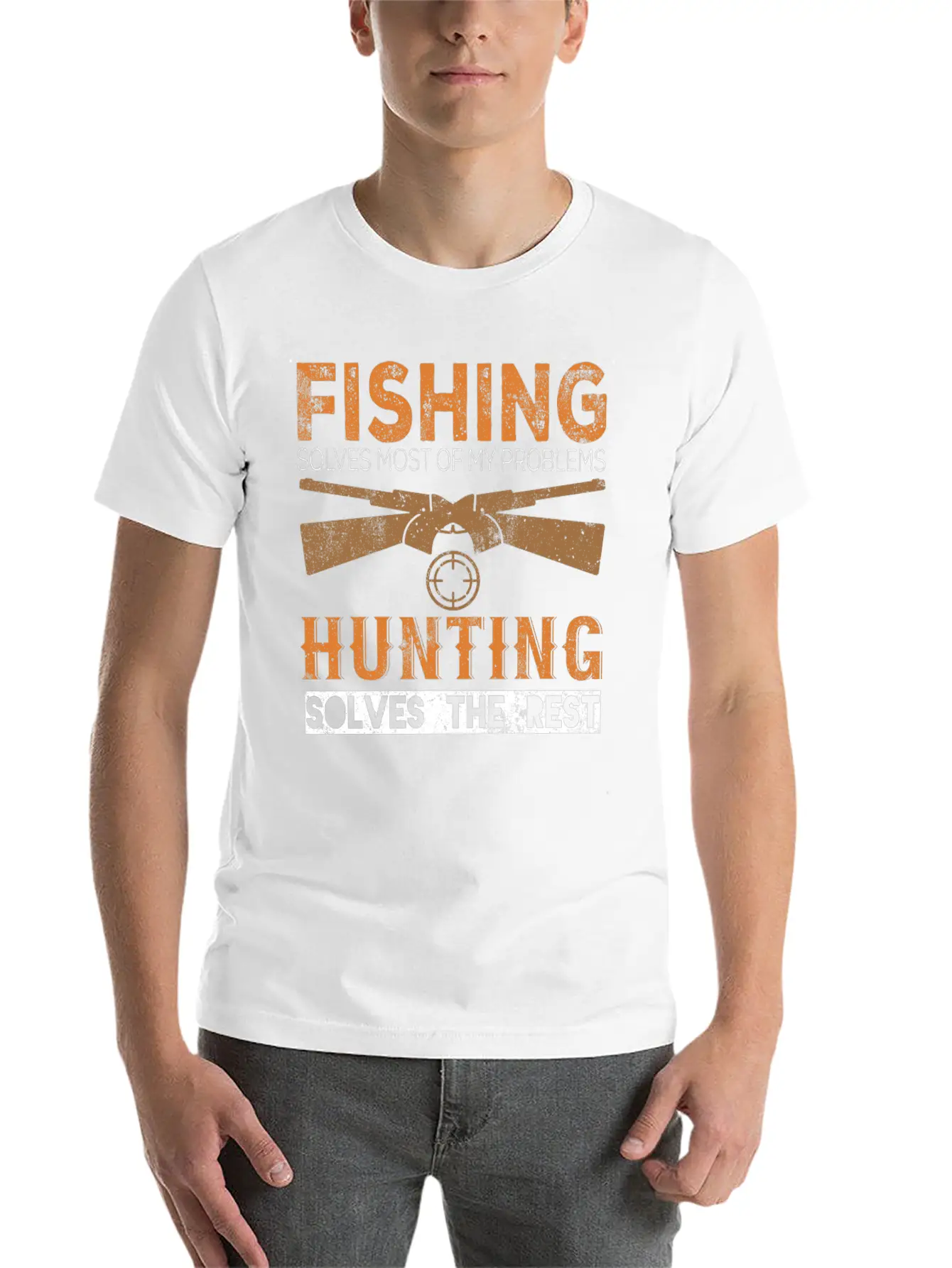 Hunting Hunter Hunt Stag Deer Hunting Antler Gift Basic Graphic T-Shirt – Daily Comfort In Soft Cotton