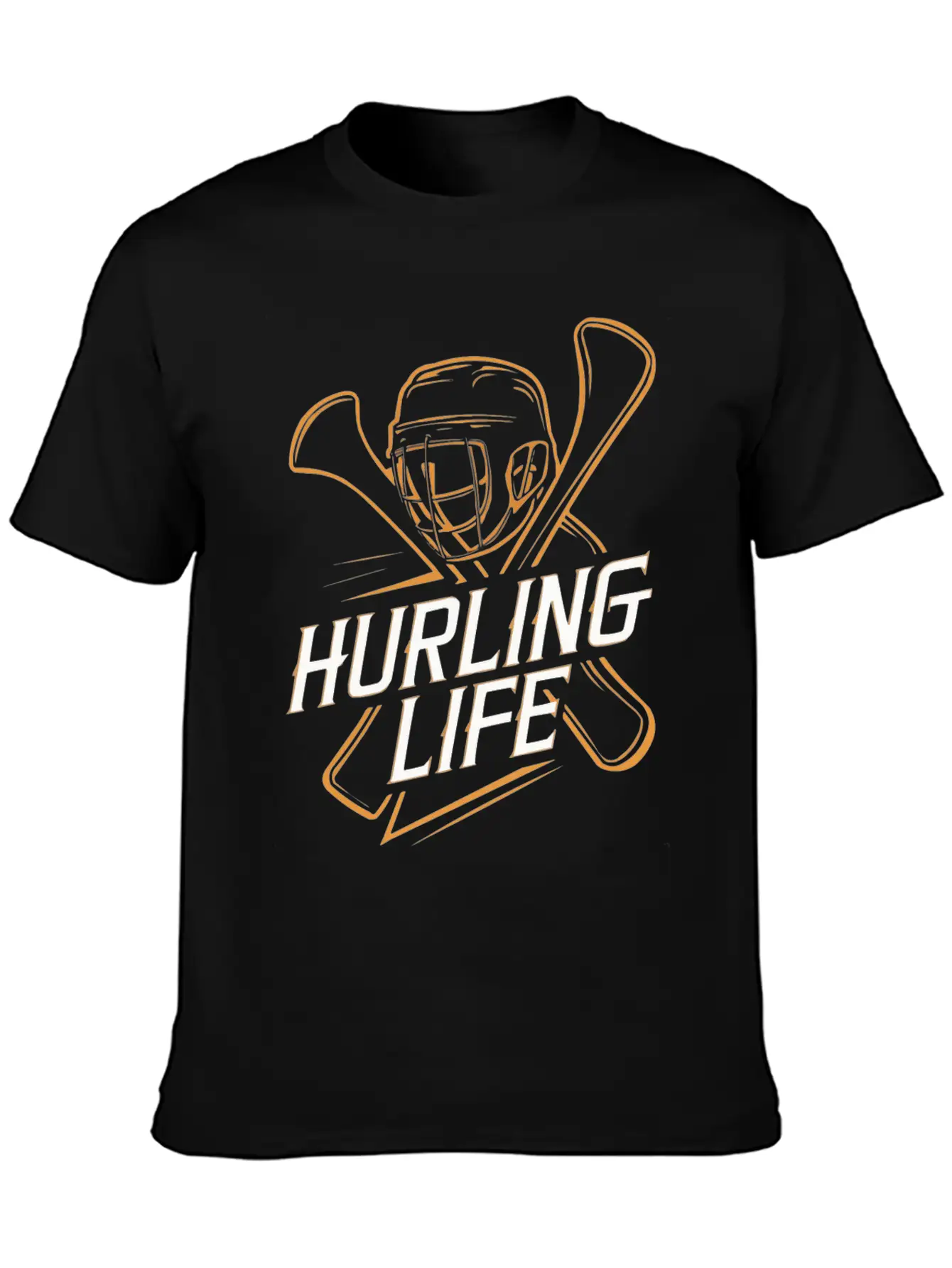 Hurling Life Helmet And Hurleys Unisex Short Sleeve Soft Cotton T-Shirt – Casual Everyday Wear