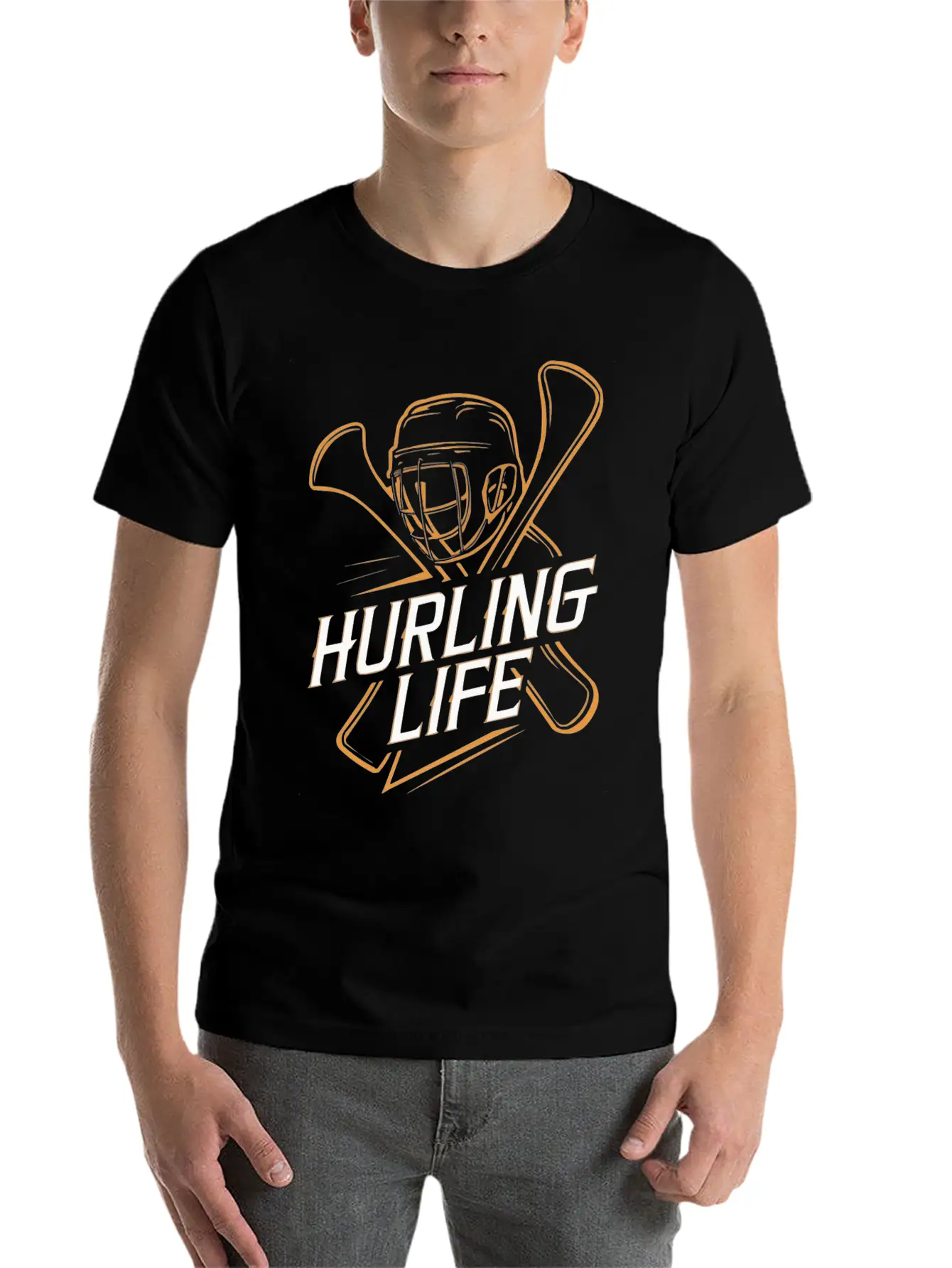 Hurling Life Helmet And Hurleys Unisex Short Sleeve Soft Cotton T-Shirt – Casual Everyday Wear