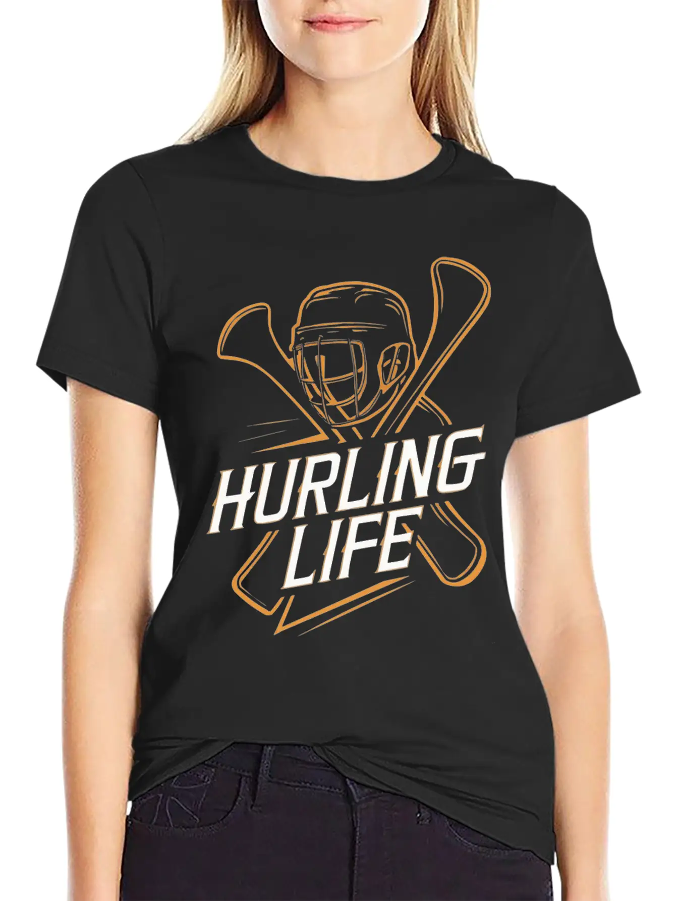 Hurling Life Helmet And Hurleys Unisex Short Sleeve Soft Cotton T-Shirt – Casual Everyday Wear