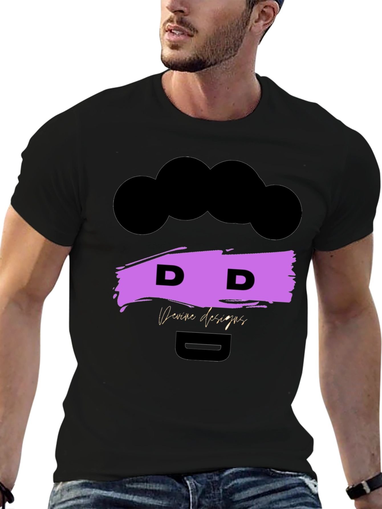 Devine Designs Black Graphic Tee