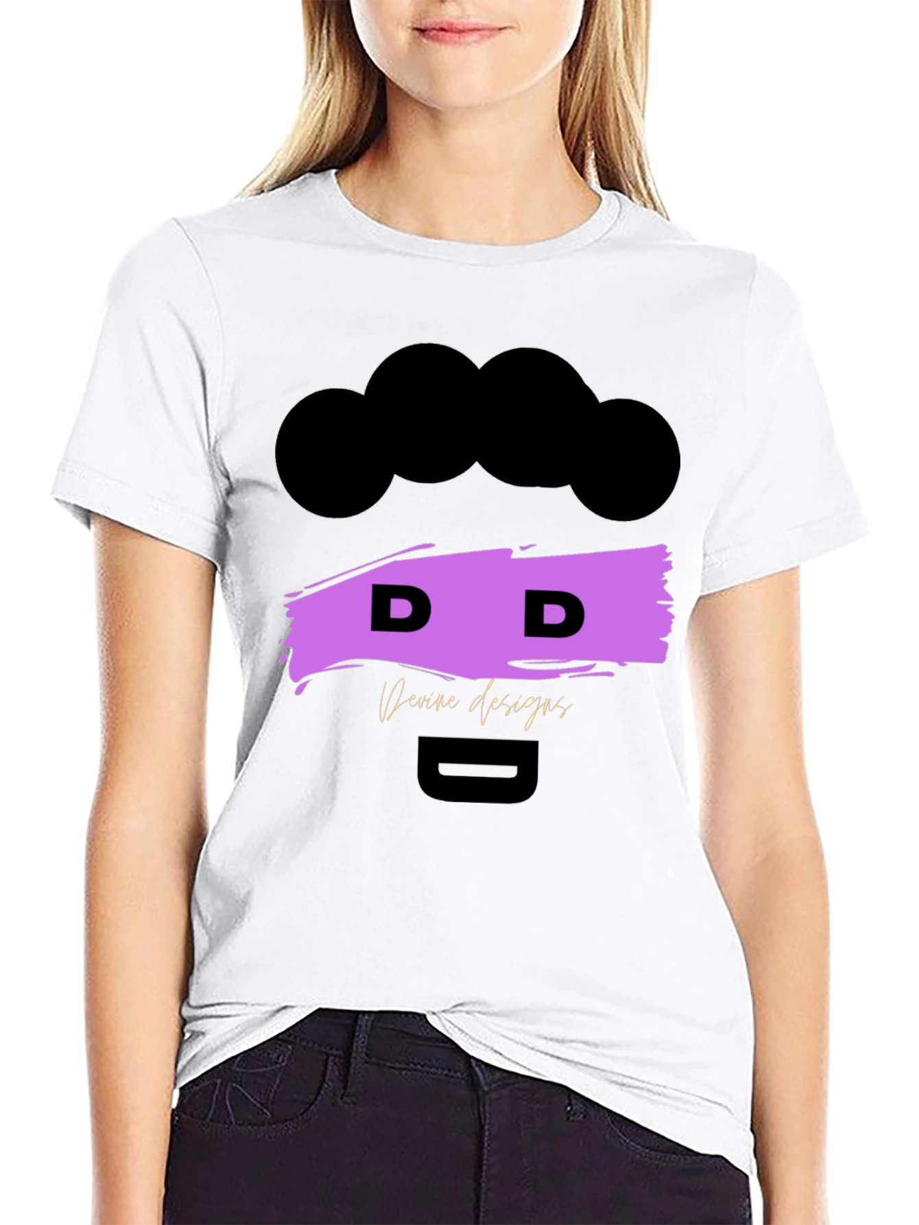 Devine Designs Black Graphic Tee