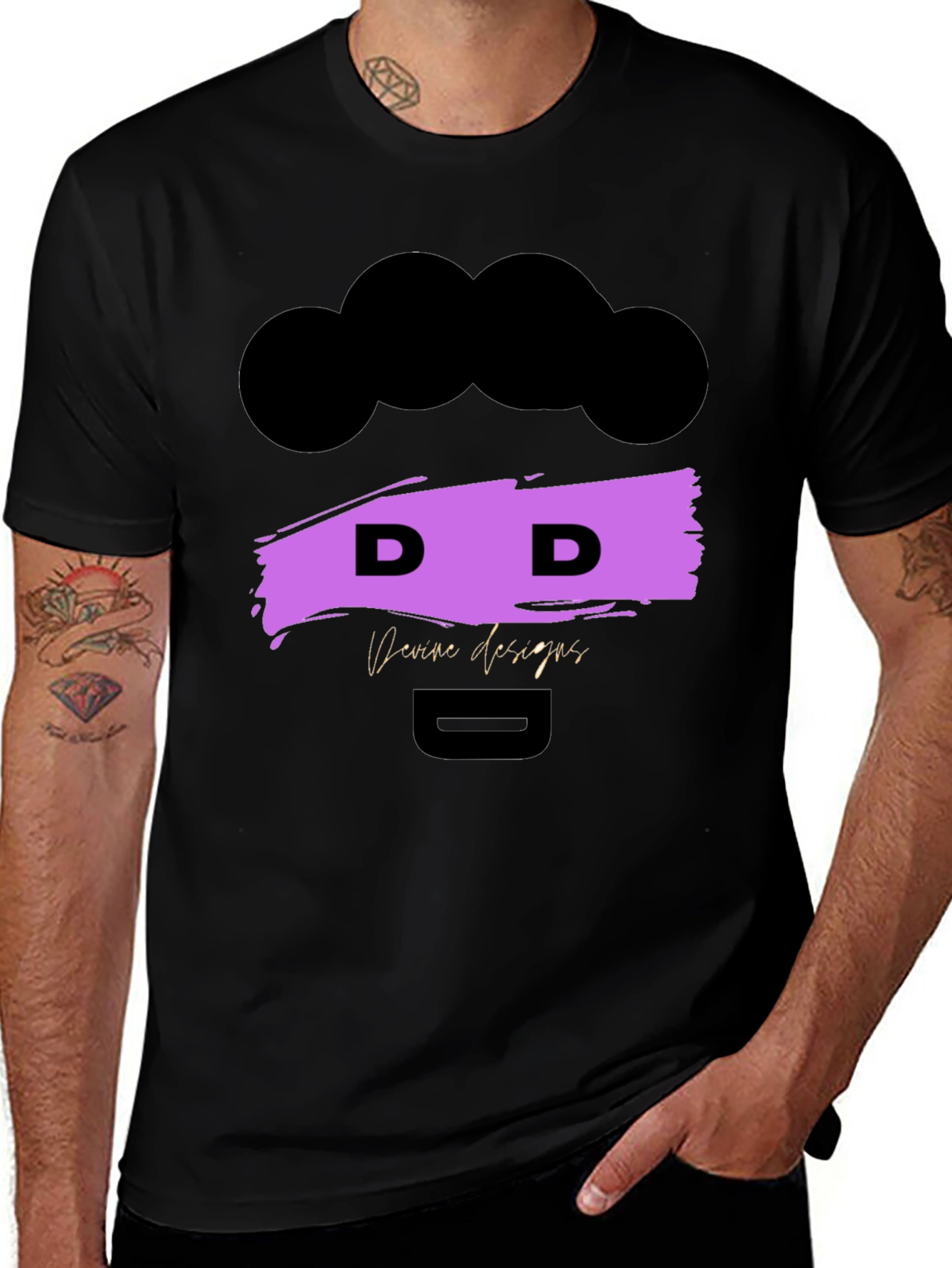 Devine Designs Black Graphic Tee
