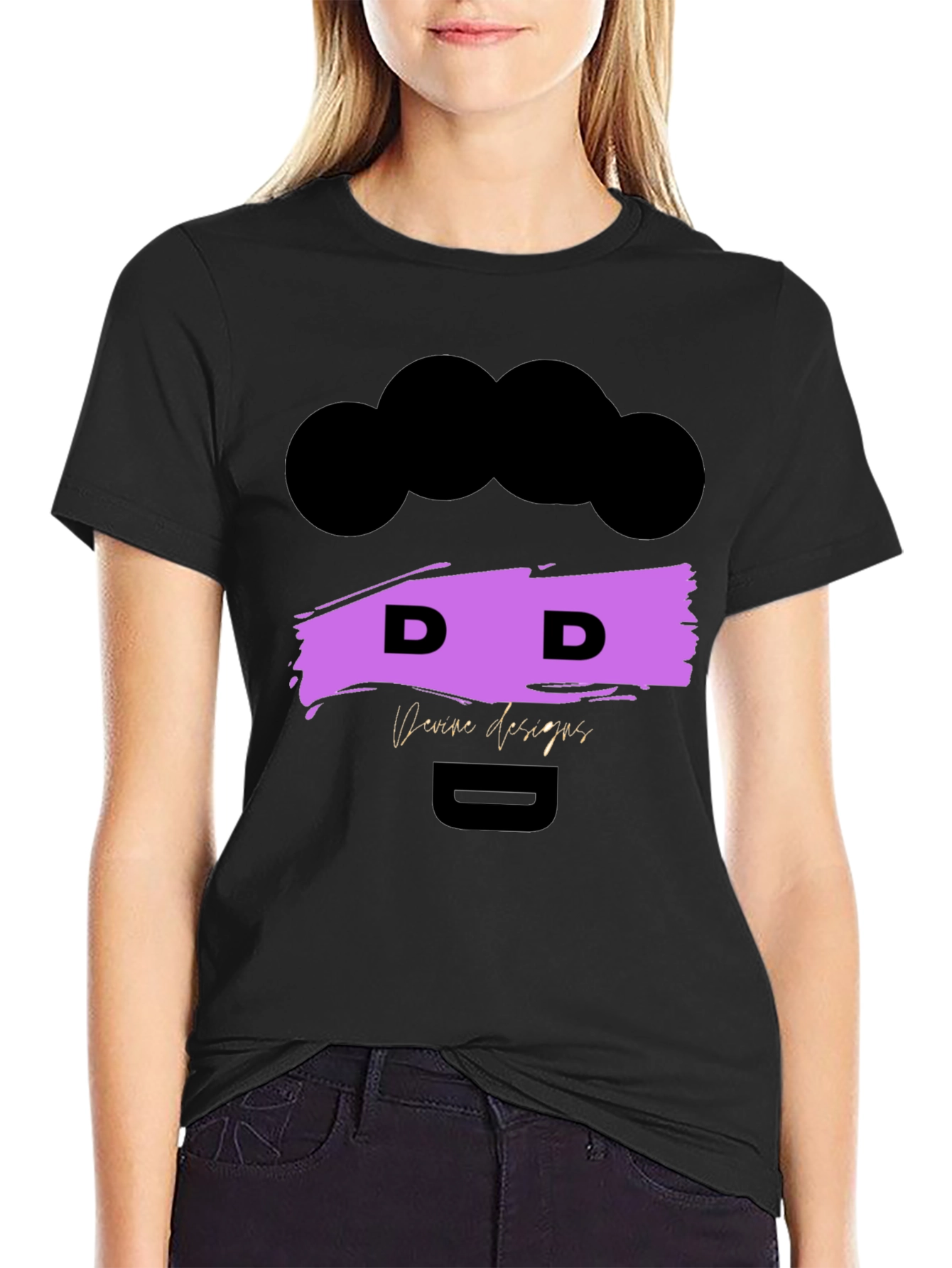 Devine Designs Black Graphic Tee