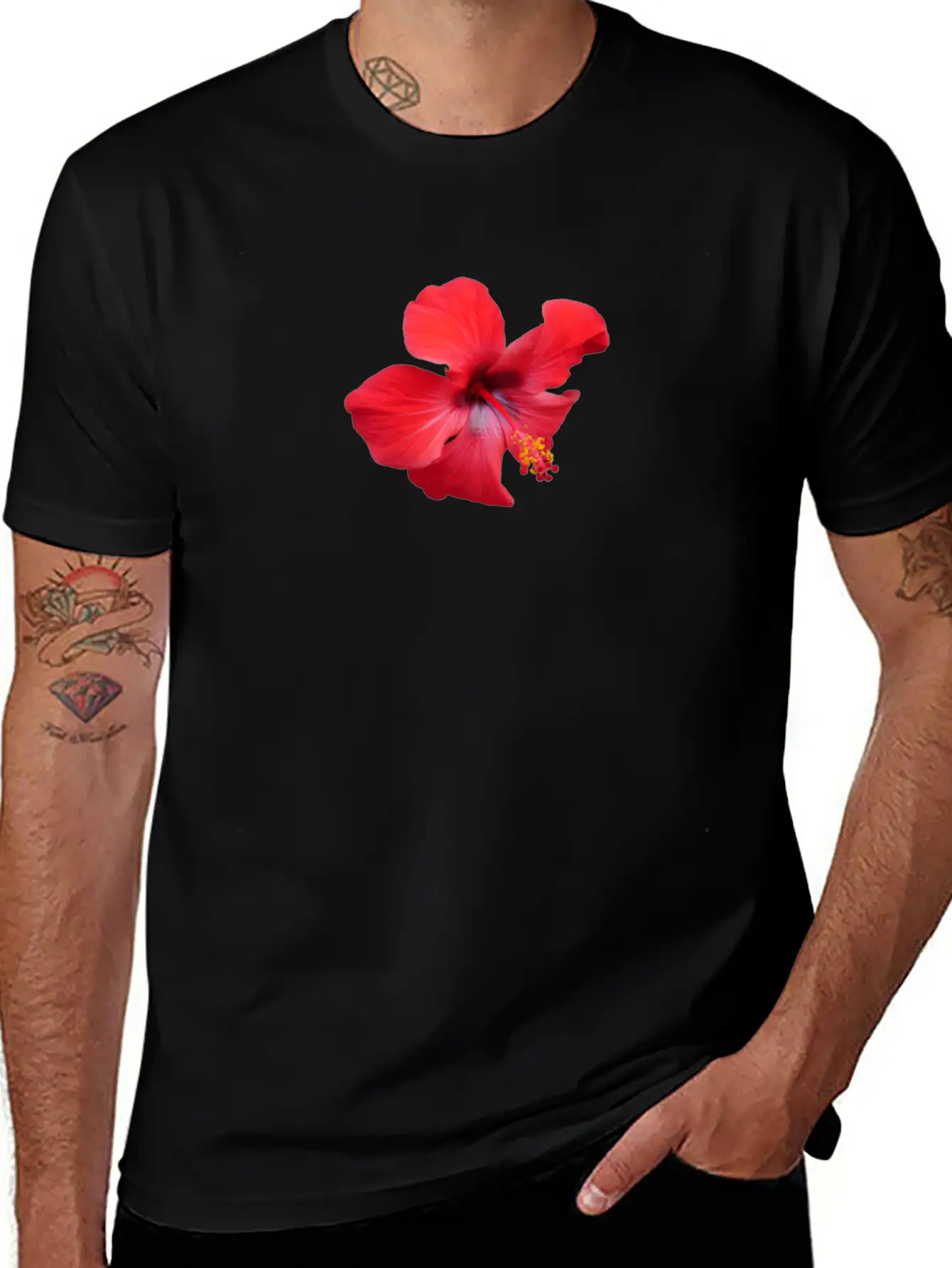 Hybiscus Unisex Casual T-Shirt – Clean Design For Daily Comfort