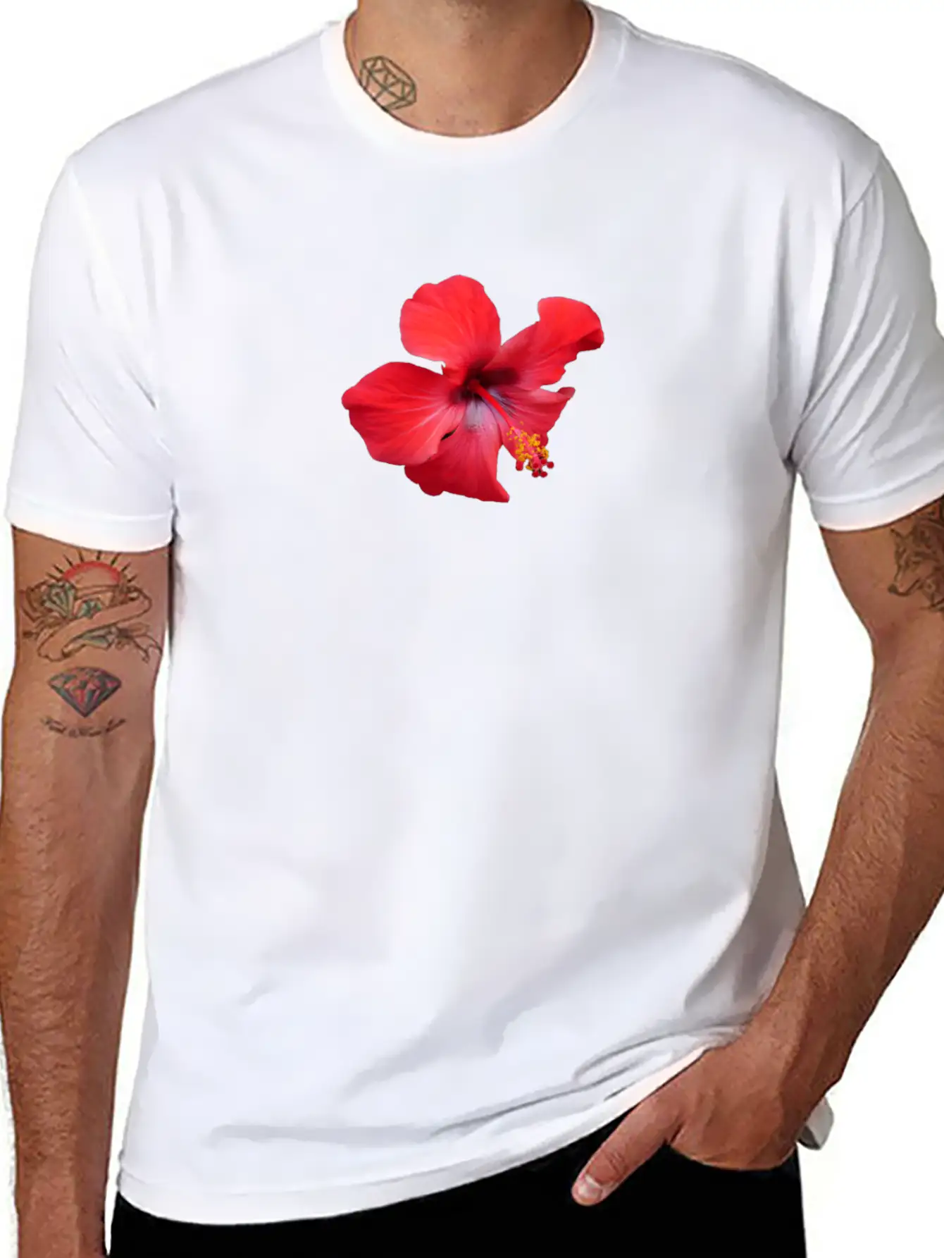 Hybiscus Unisex Casual T-Shirt – Clean Design For Daily Comfort