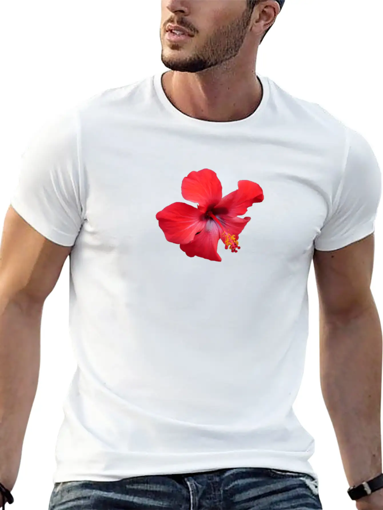 Hybiscus Unisex Casual T-Shirt – Clean Design For Daily Comfort