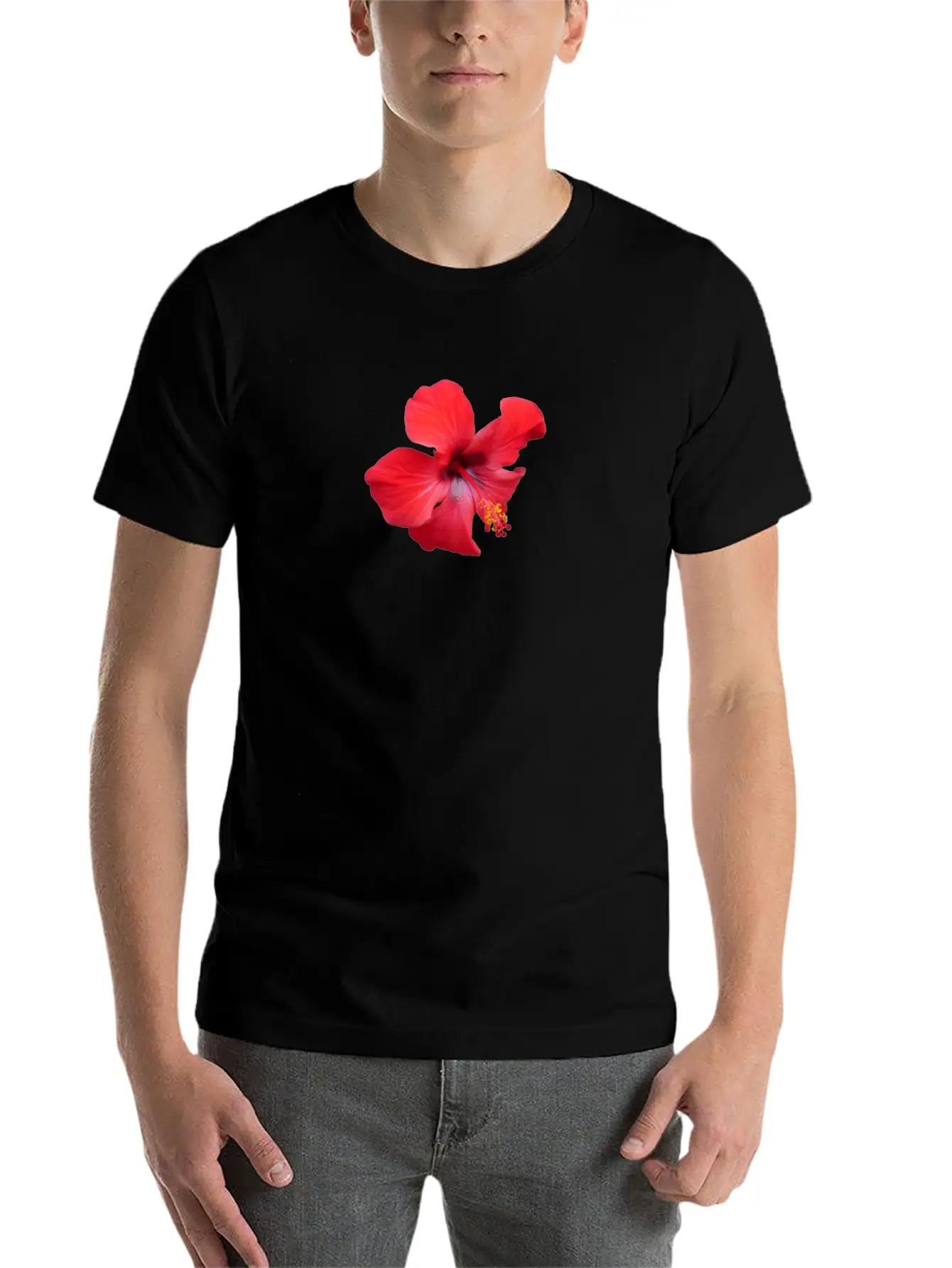 Hybiscus Unisex Casual T-Shirt – Clean Design For Daily Comfort