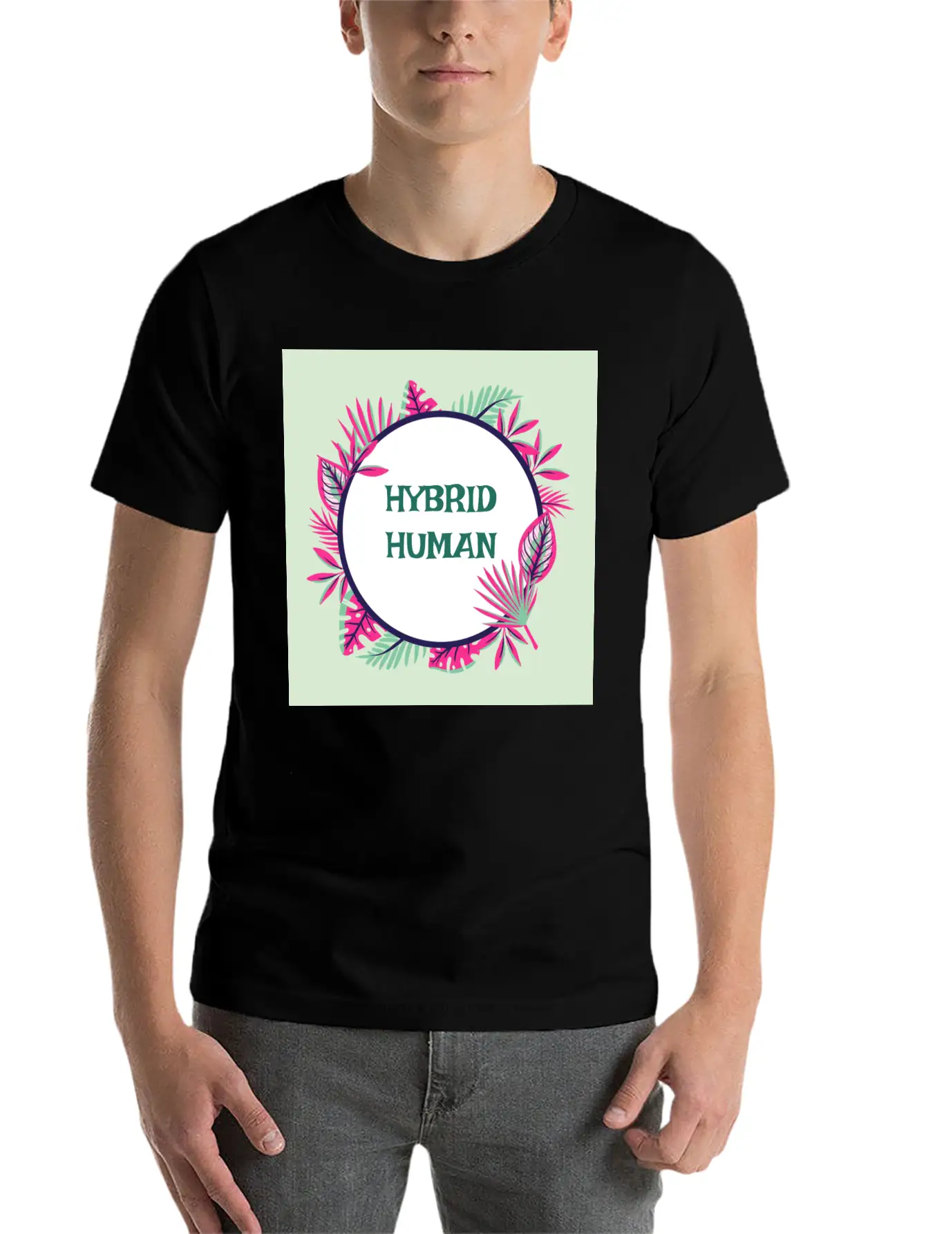 Hybrid Human, Unique, Renaissance, Dynamic Unisex Short Sleeve Soft Cotton T-Shirt – Casual Everyday Wear