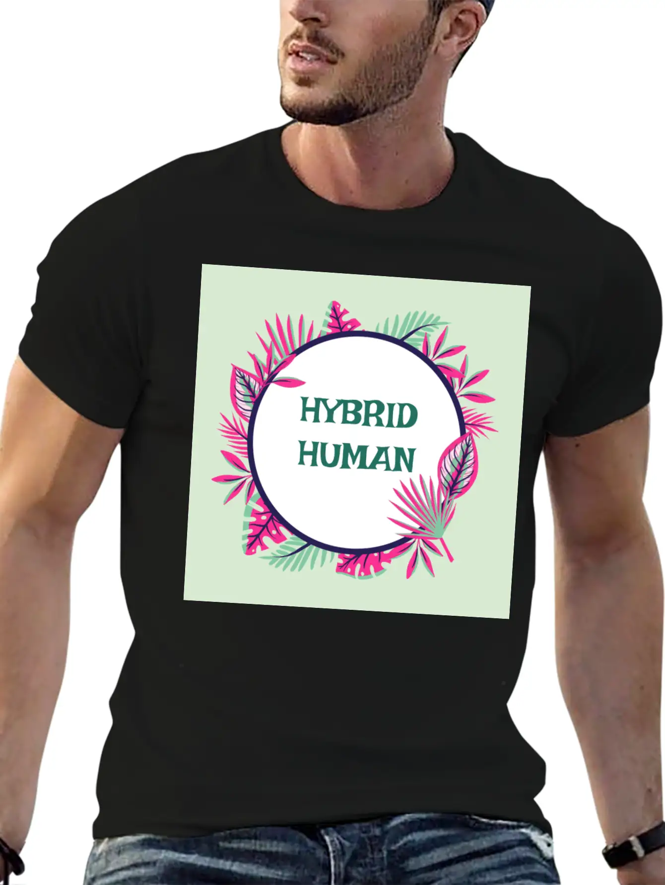 Hybrid Human, Unique, Renaissance, Dynamic Unisex Short Sleeve Soft Cotton T-Shirt – Casual Everyday Wear