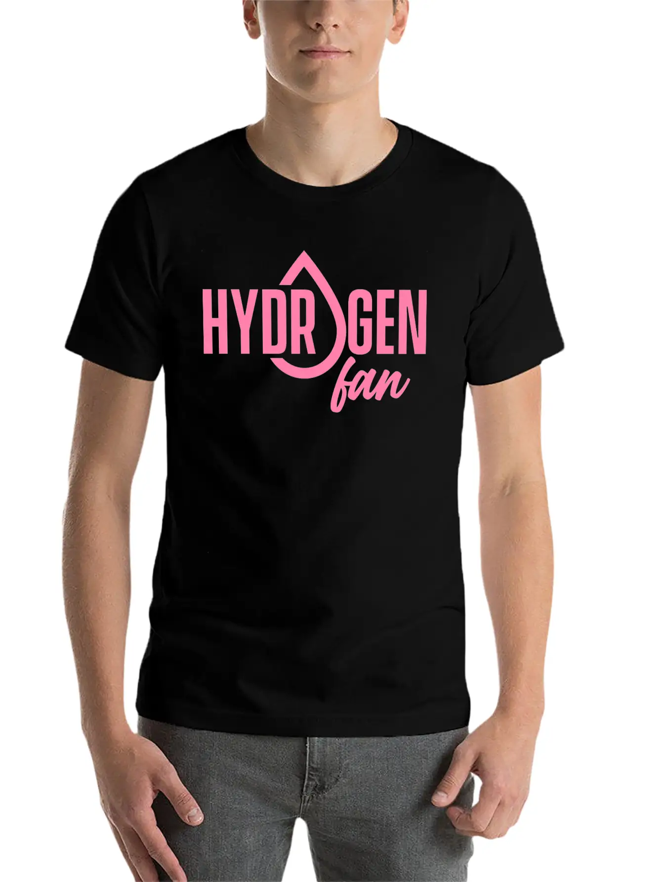 Hydrogen Fan Symbol H Clean Sayings Fuel Unisex Short Sleeve Soft Cotton T-Shirt – Casual Everyday Wear