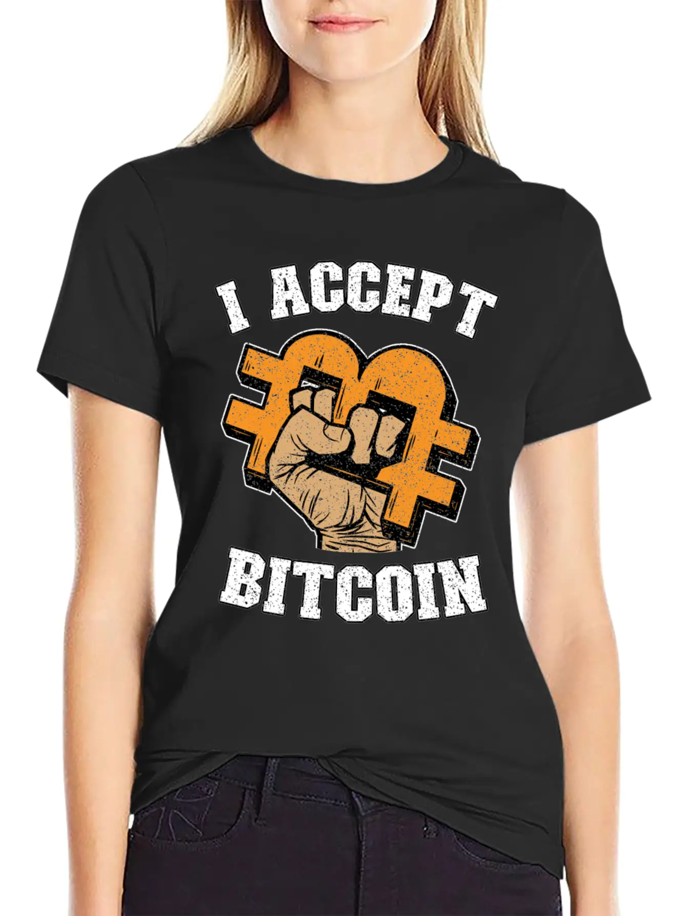 I Accept Bitcoin Fist Funny Crypto BTC Gift Timeless Short Sleeve Tee – Comfy And Minimalist Design