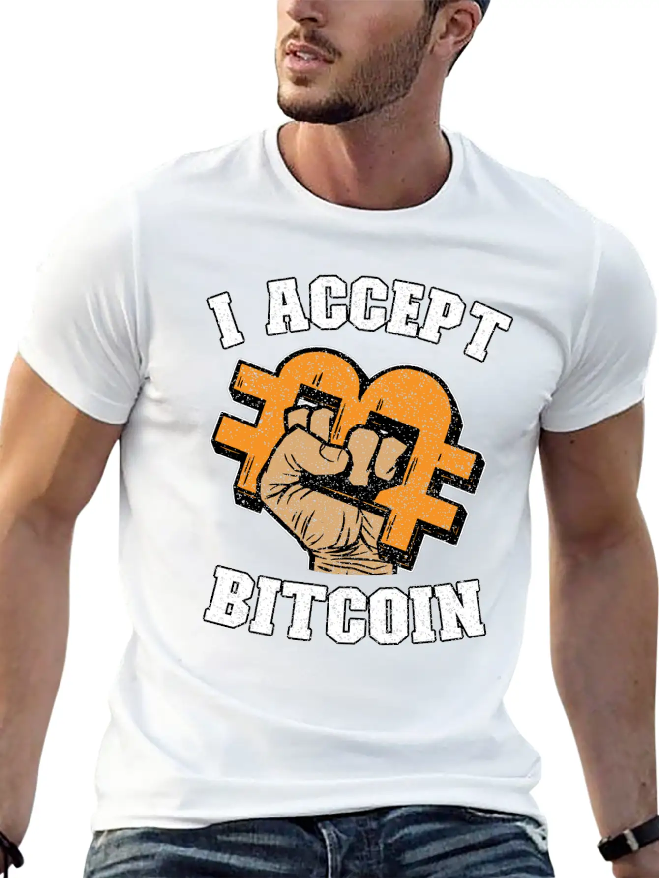 I Accept Bitcoin Fist Funny Crypto BTC Gift Timeless Short Sleeve Tee – Comfy And Minimalist Design