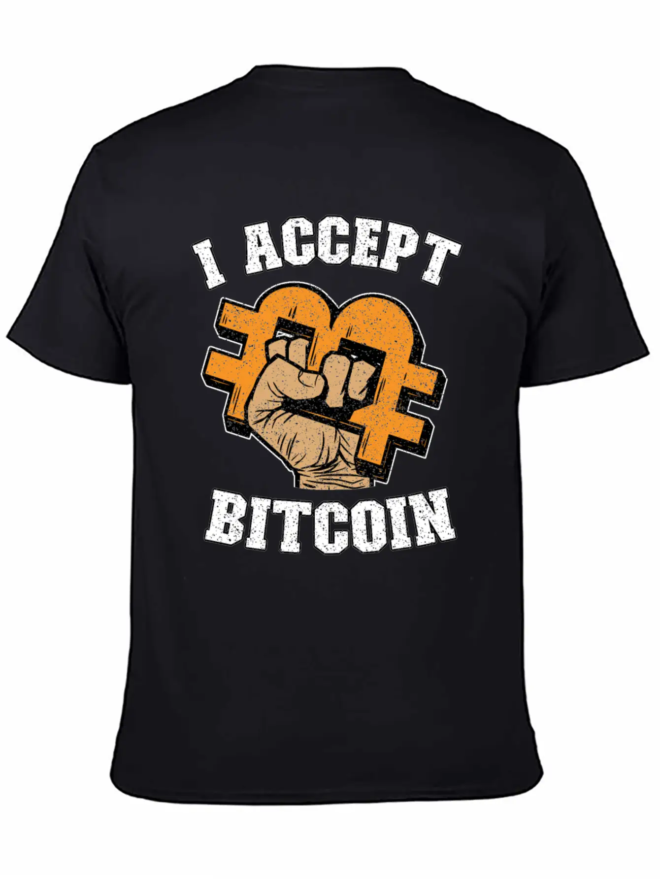 I Accept Bitcoin Fist Funny Crypto BTC Gift Timeless Short Sleeve Tee – Comfy And Minimalist Design