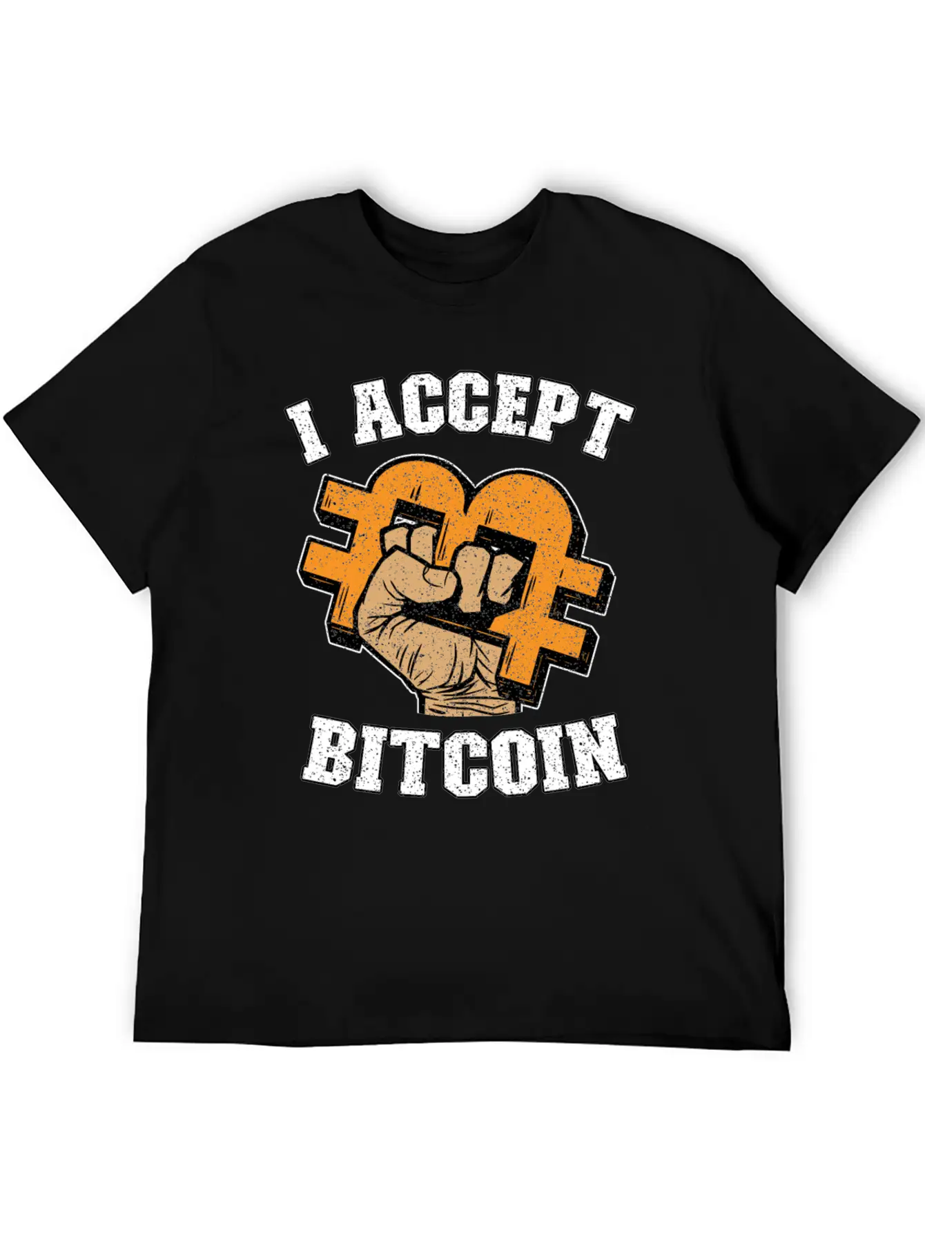 I Accept Bitcoin Fist Funny Crypto BTC Gift Timeless Short Sleeve Tee – Comfy And Minimalist Design