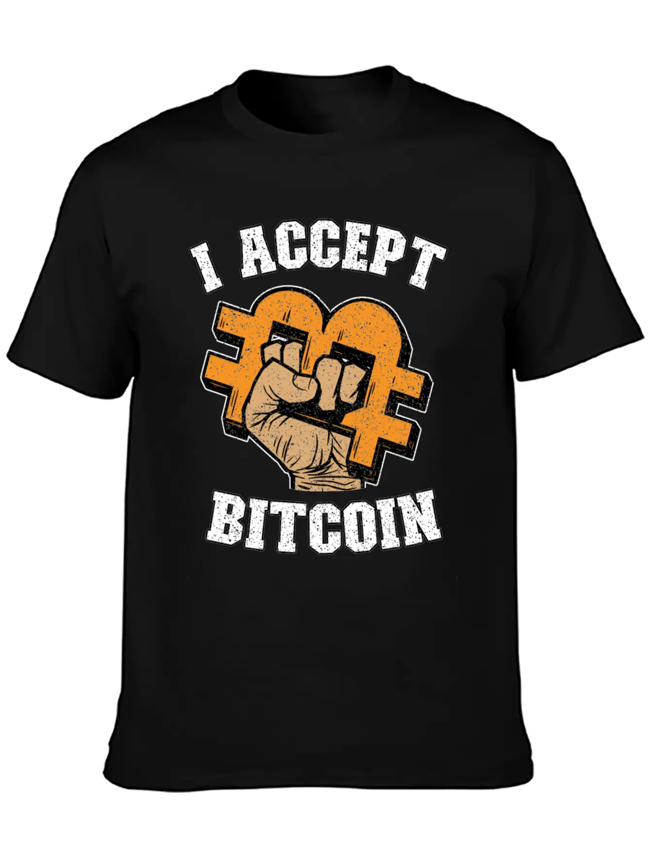 I Accept Bitcoin Fist Funny Crypto BTC Gift Timeless Short Sleeve Tee – Comfy And Minimalist Design