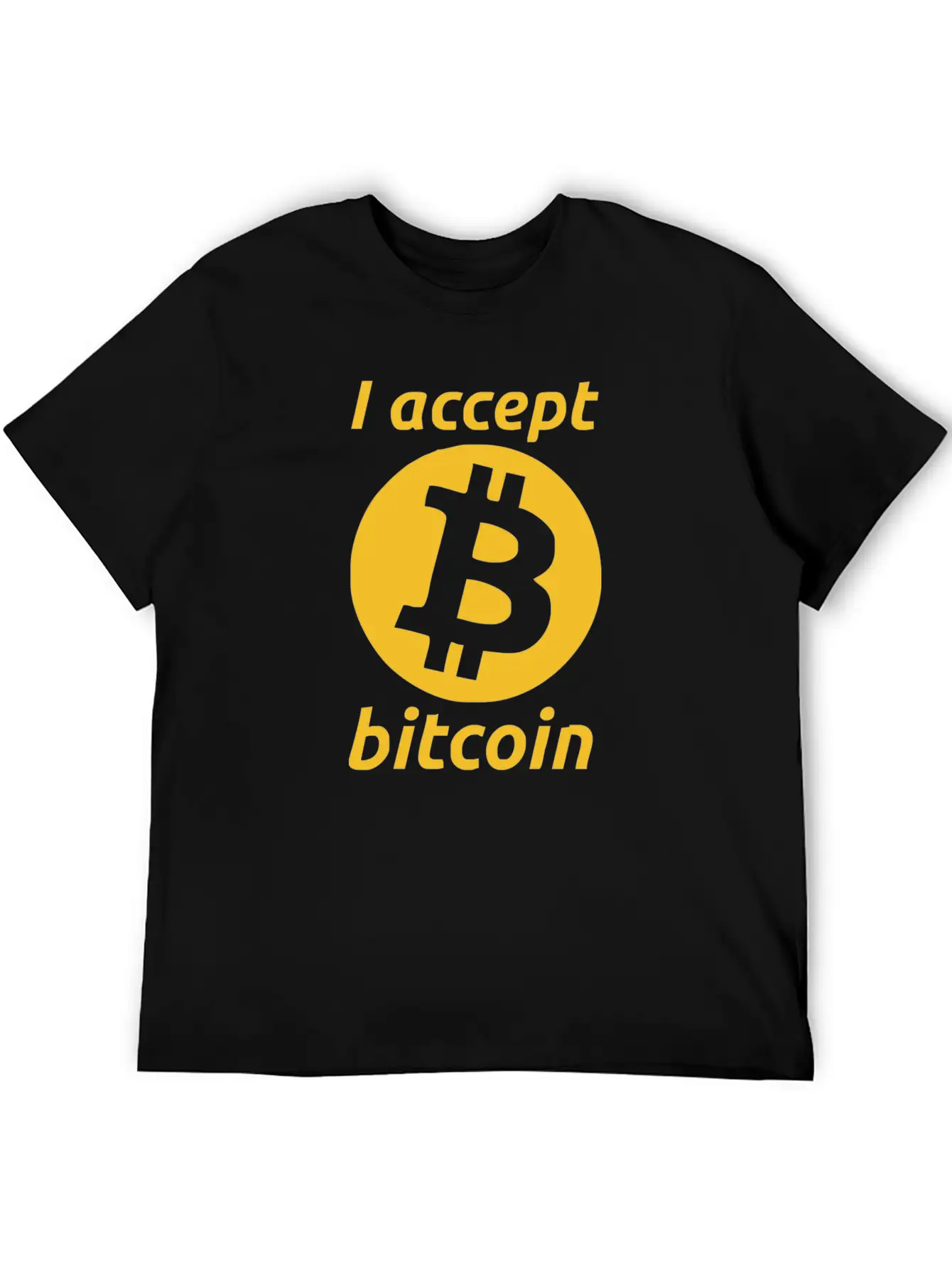 I Accept Bitcoin Stylish Everyday T-Shirt – Unisex Basic Cotton Tee